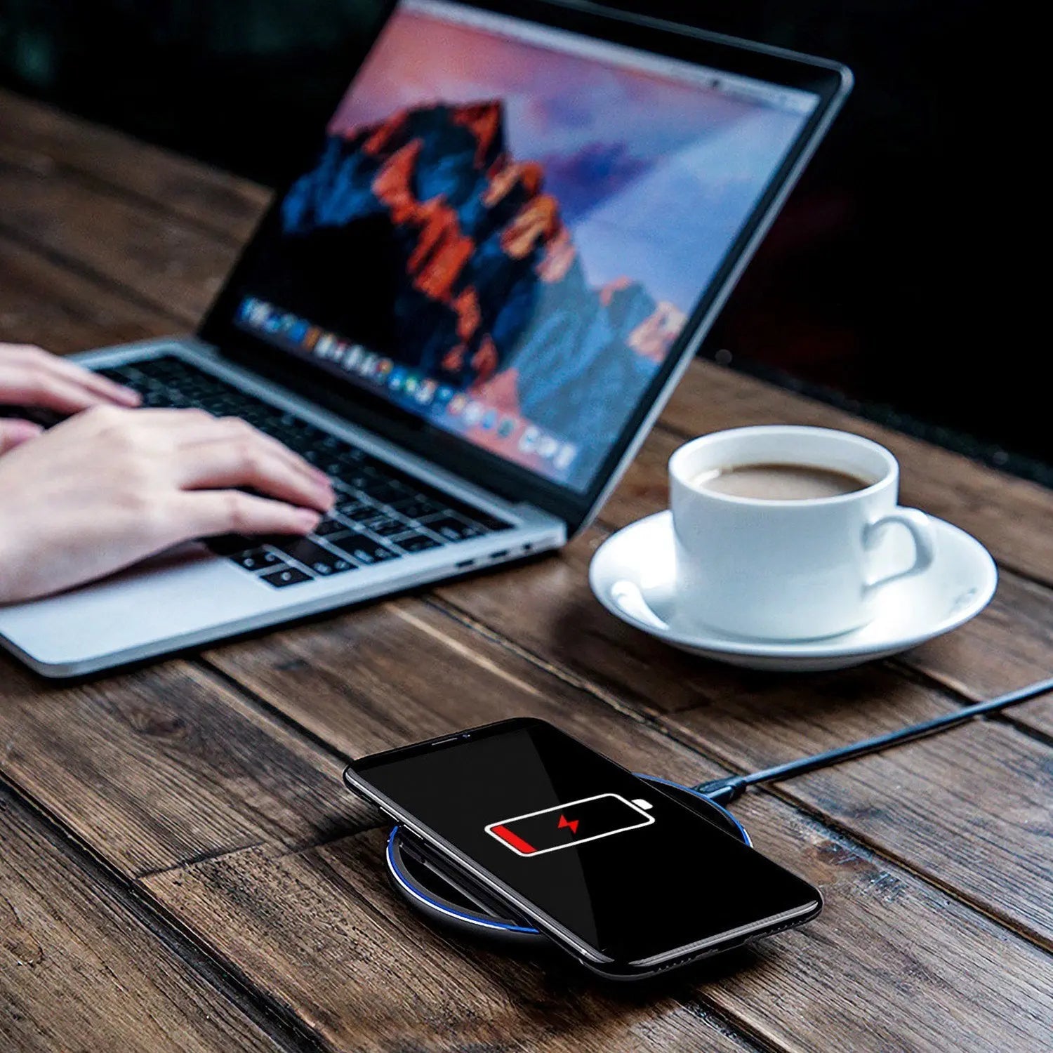 Wireless Charger Qi-Certified Ultra-Slim 5W Charging Pad for iPhone XS MAX/XR/XS/X/ 8/8 Plus - VINE GLOBAL