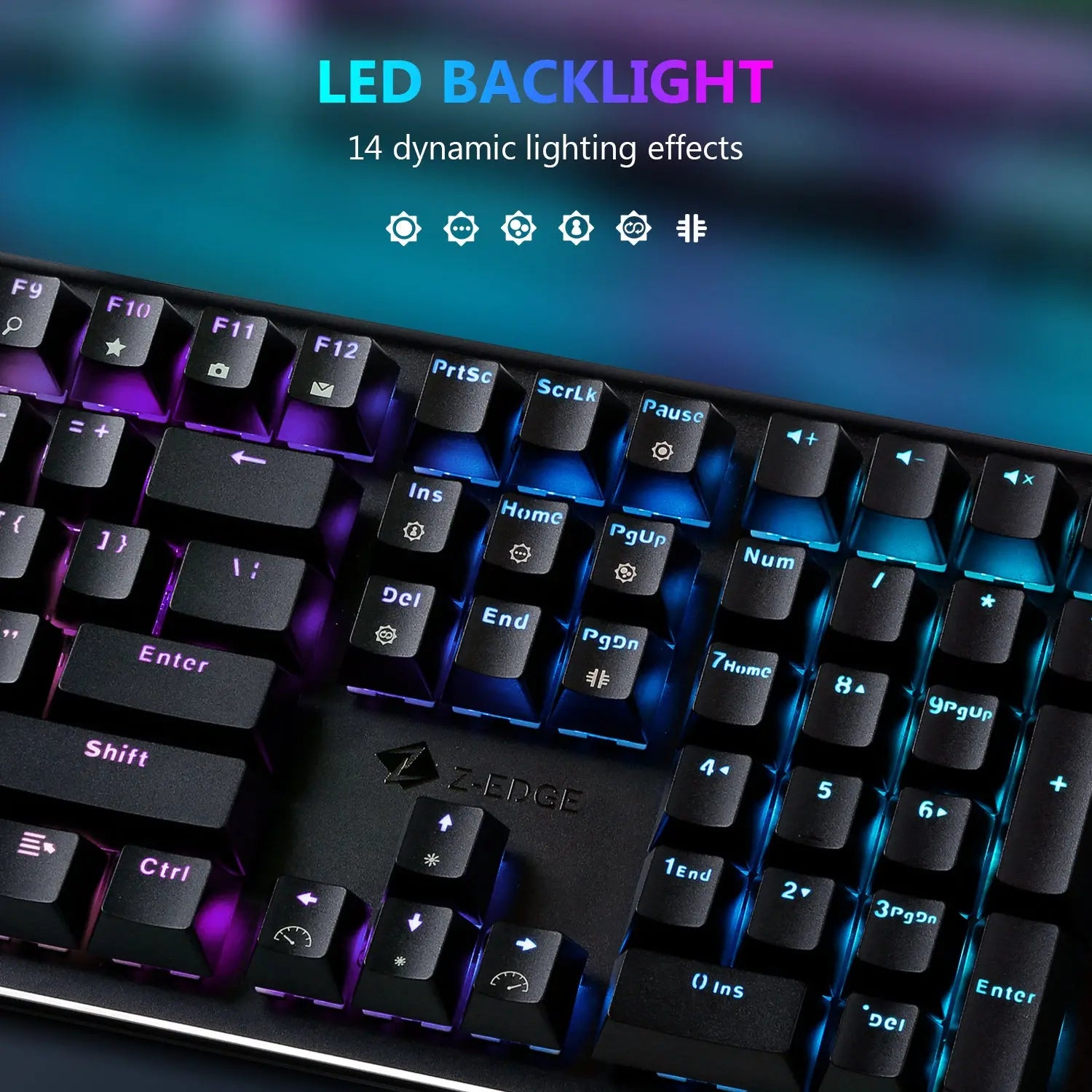 Z-EDGE UK108 108 Keys RGB Optical Mechanical Gaming Keyboard - VINE GLOBAL