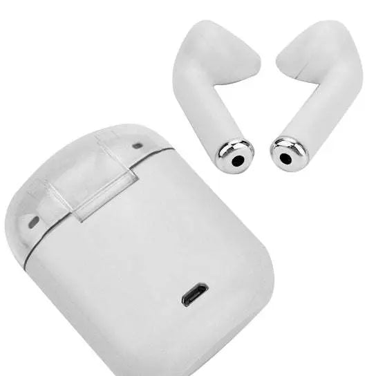 Clear Top Dual Chamber Wireless Bluetooth Earphones With Charging Box - VINE GLOBAL