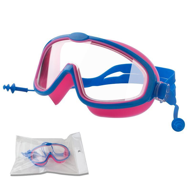 Outdoor swimming goggles earplugs 2 in 1 set kids anti fog UV - VINE GLOBAL