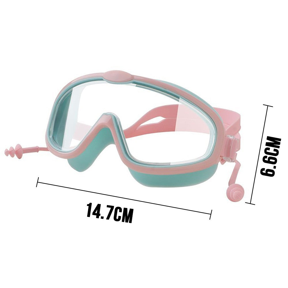 Outdoor swimming goggles earplugs 2 in 1 set kids anti fog UV - VINE GLOBAL