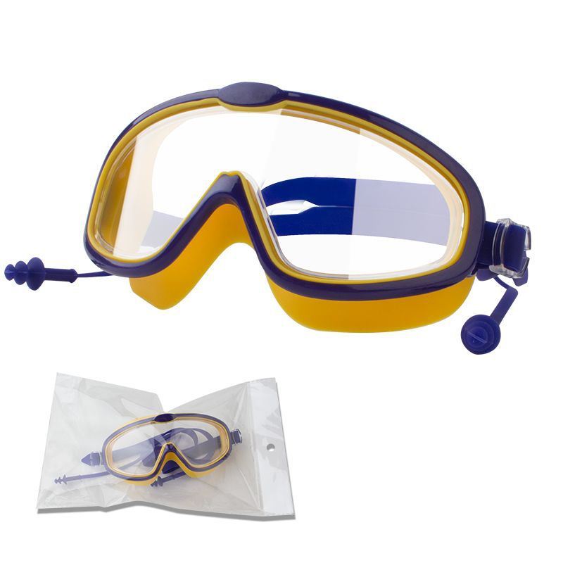 Outdoor swimming goggles earplugs 2 in 1 set kids anti fog UV - VINE GLOBAL