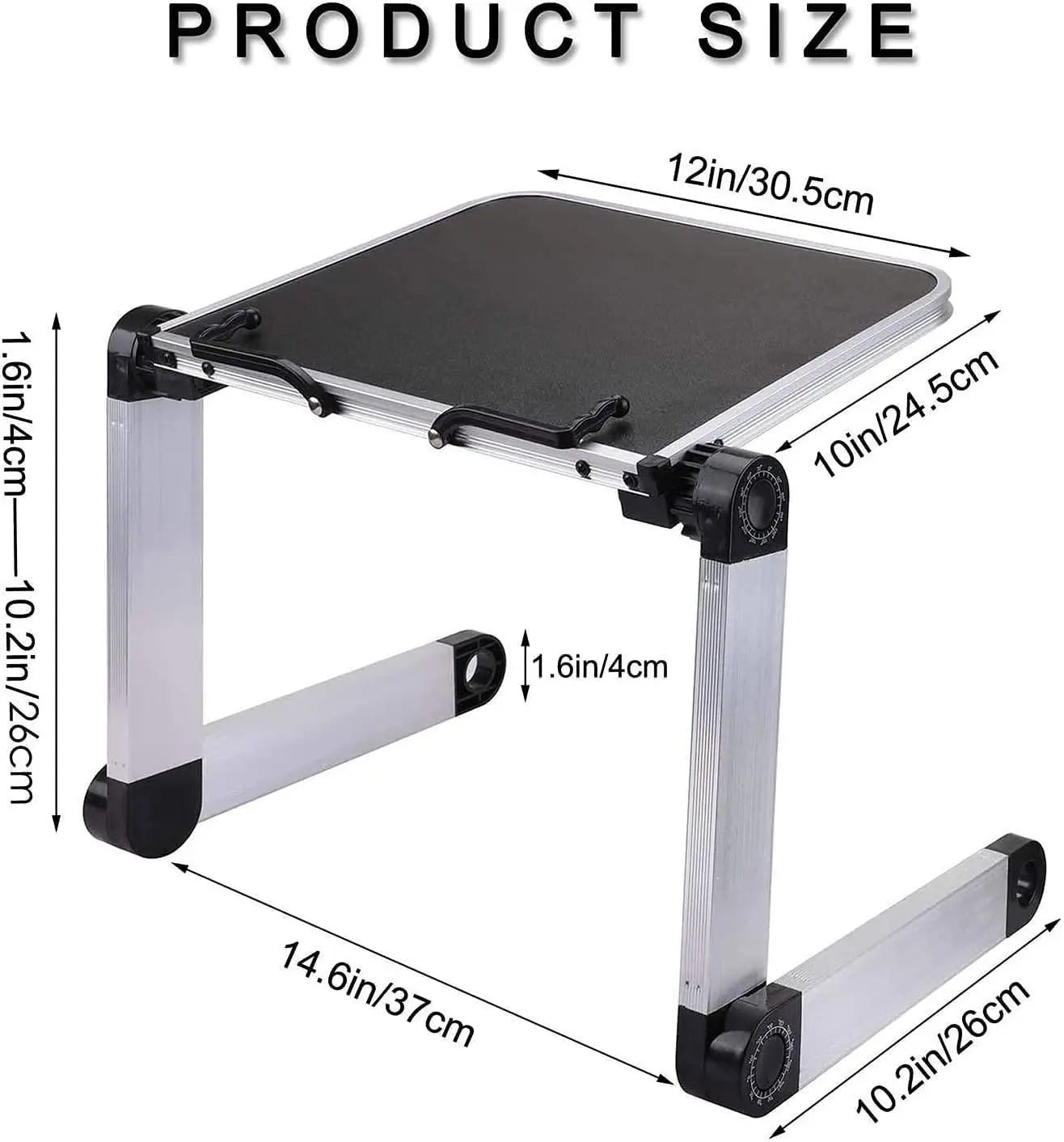 Adjustable Height Laptop Desk Laptop Stand for Bed Portable Lap Desk Foldable Table Workstation Notebook RiserErgonomic Computer Tray Reading Holder Bed Tray Standing Desk - VINE GLOBAL