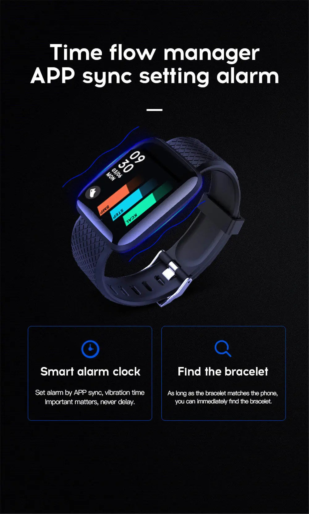 Smart Watch Heart Rate Sleep Monitoring Blood Pressure Smartwatch Men Women Fitness Tracker Watch For Android IOS - VINE GLOBAL