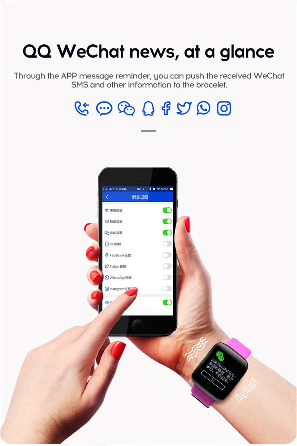 Smart Watch Heart Rate Sleep Monitoring Blood Pressure Smartwatch Men Women Fitness Tracker Watch For Android IOS - VINE GLOBAL