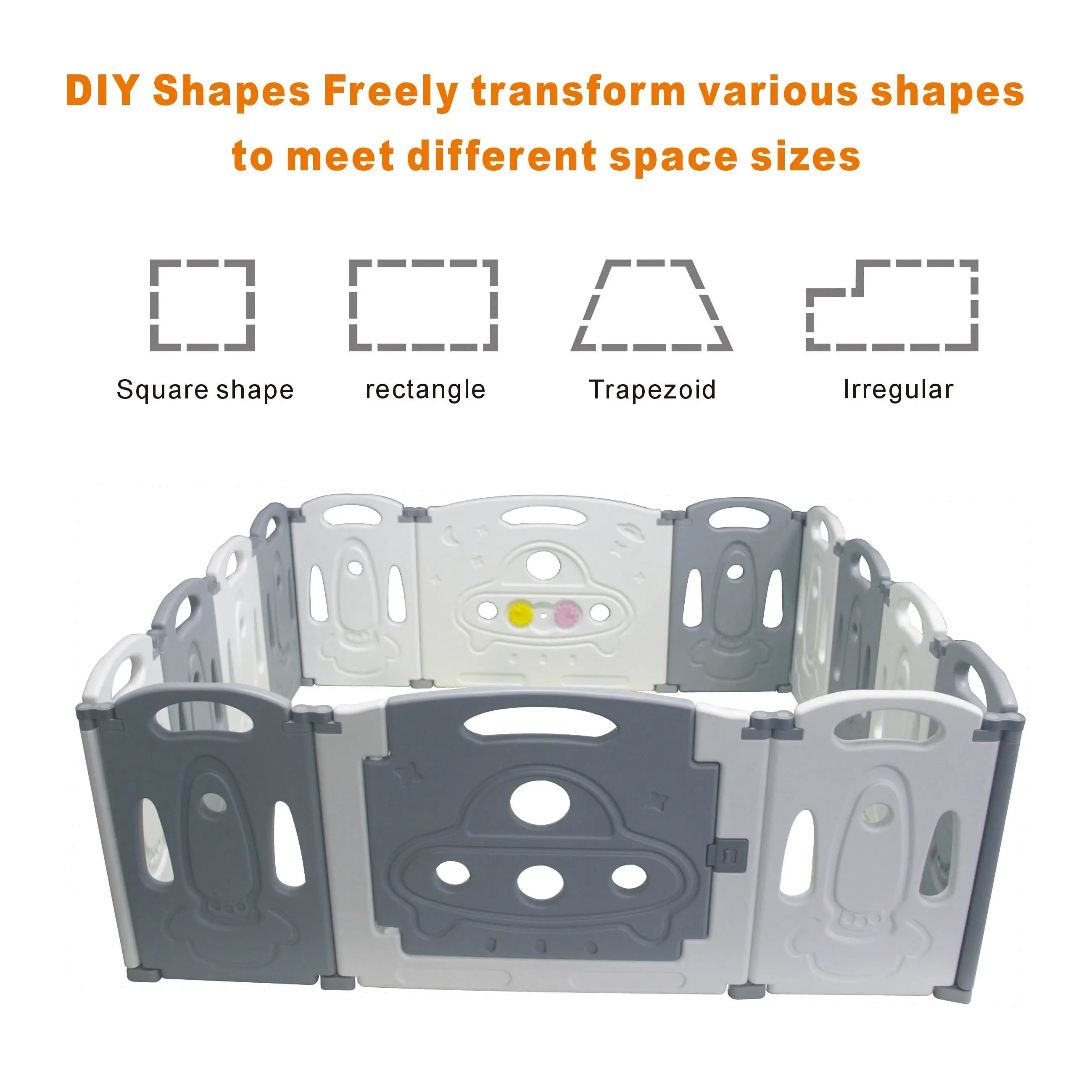 Gupamiga Foldable Baby playpen Baby Folding Play Pen Kids Activity Centre Safety Play Yard Home Indoor Outdoor New Pen - VINE GLOBAL