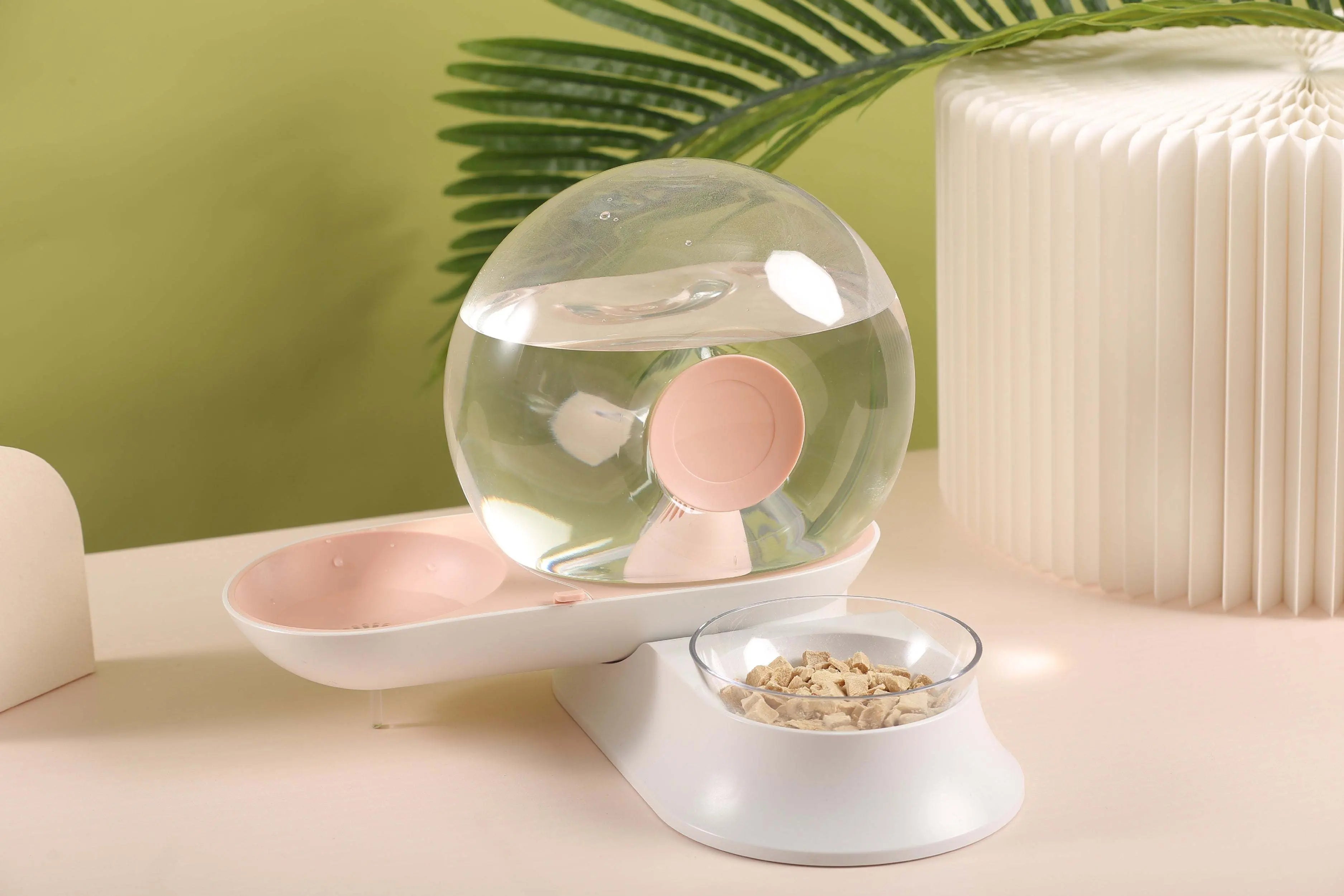 Pet Life 'Auto-Myst' Snail Shaped 2-in-1 Automated Gravity Pet Filtered Water Dispenser and Food Bowl - VINE GLOBAL