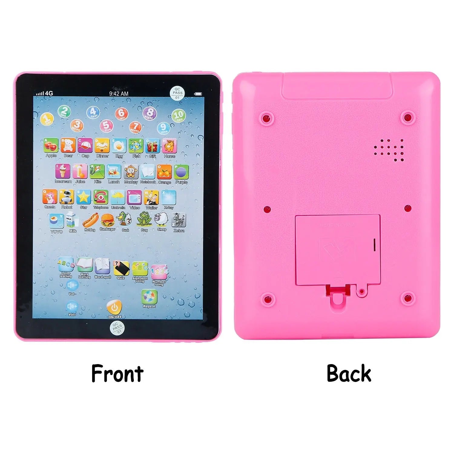 Baby Learning Tablet Educational Mini Pads Toys Touch Learn Toddler Tablet For ABC Numbers Words Gift - VINE GLOBAL