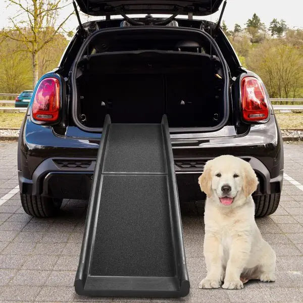 Portable Foldable Pet Ramp Climbing Ladder Suitable for Off-road Vehicle Trucks - Black XH - VINE GLOBAL