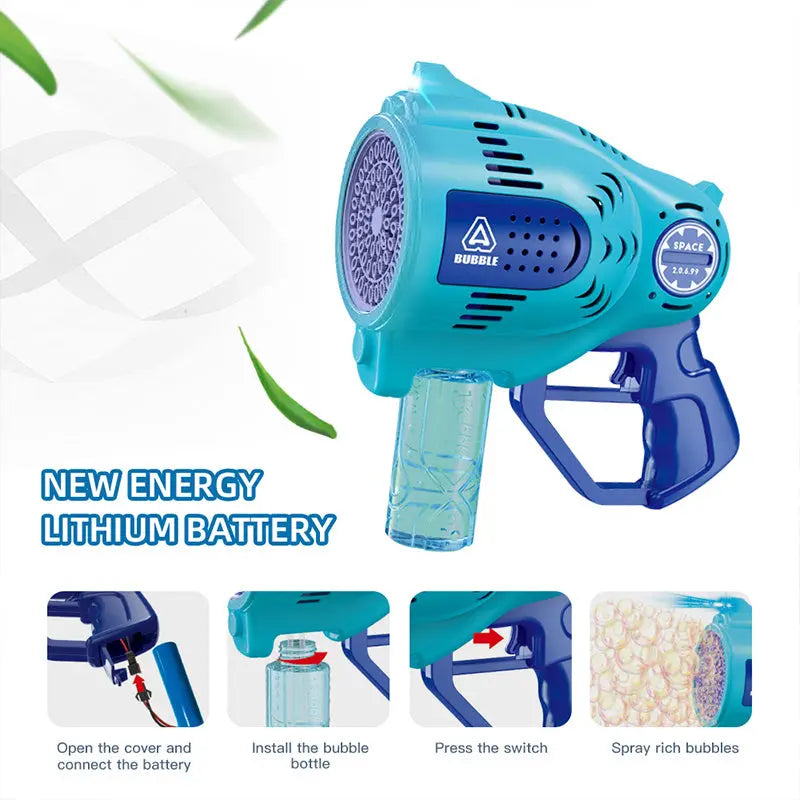 Bubble Gun Bubble Supplement, party favors, summer toys, outdoor, Easter, birthday gifts - VINE GLOBAL