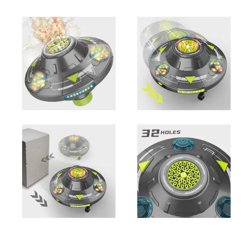 Flying saucer toy Light flying saucer toy automatic pumping foam with rechargeable battery automatic obstacle avoidance - VINE GLOBAL