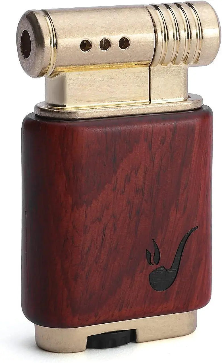 Pipe Lighter Soft Flame Refillable Gas Wooden Case Fire Starter Cigarette Candle Lighter For Men Women Gift - VINE GLOBAL
