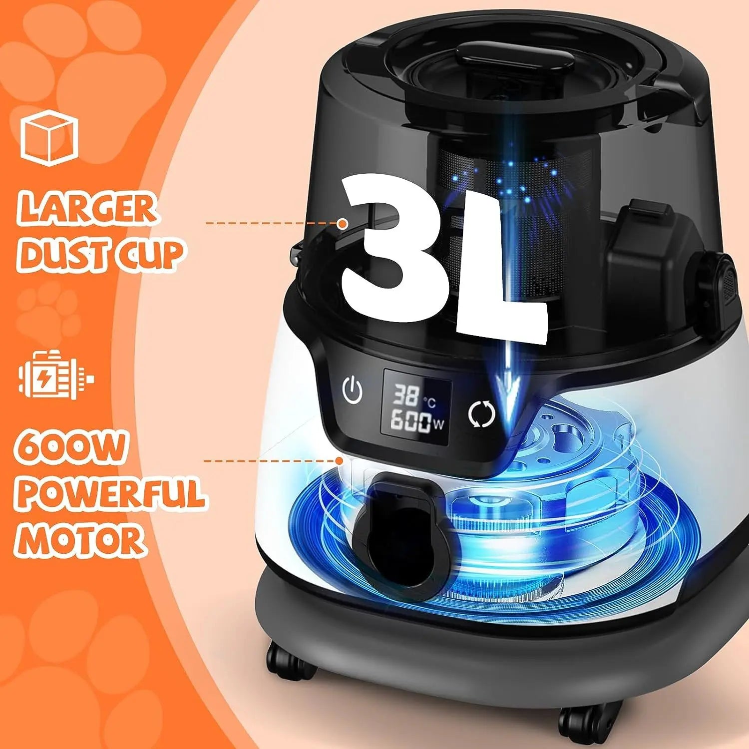 Dog Grooming Kit Low Noise Wholesale Pet Hair Vacuum Cleaner Dog Dryer Removal Brush with 6 Pet Grooming Tools - VINE GLOBAL