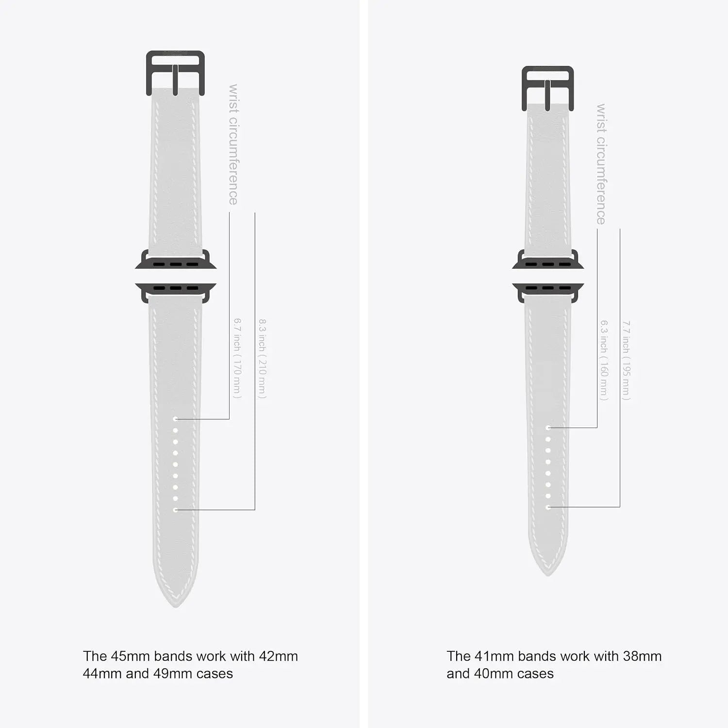 Compatible with Apple Watch Band 49mm 45mm 44mm 42mm 41mm 40mm 38mm, Genuine Leather Band Replacement Strap Compatible with Apple Watch Ultra 2/1 Series 9/8/7/6/5/4/3/2/1/SE/SE2 - VINE GLOBAL
