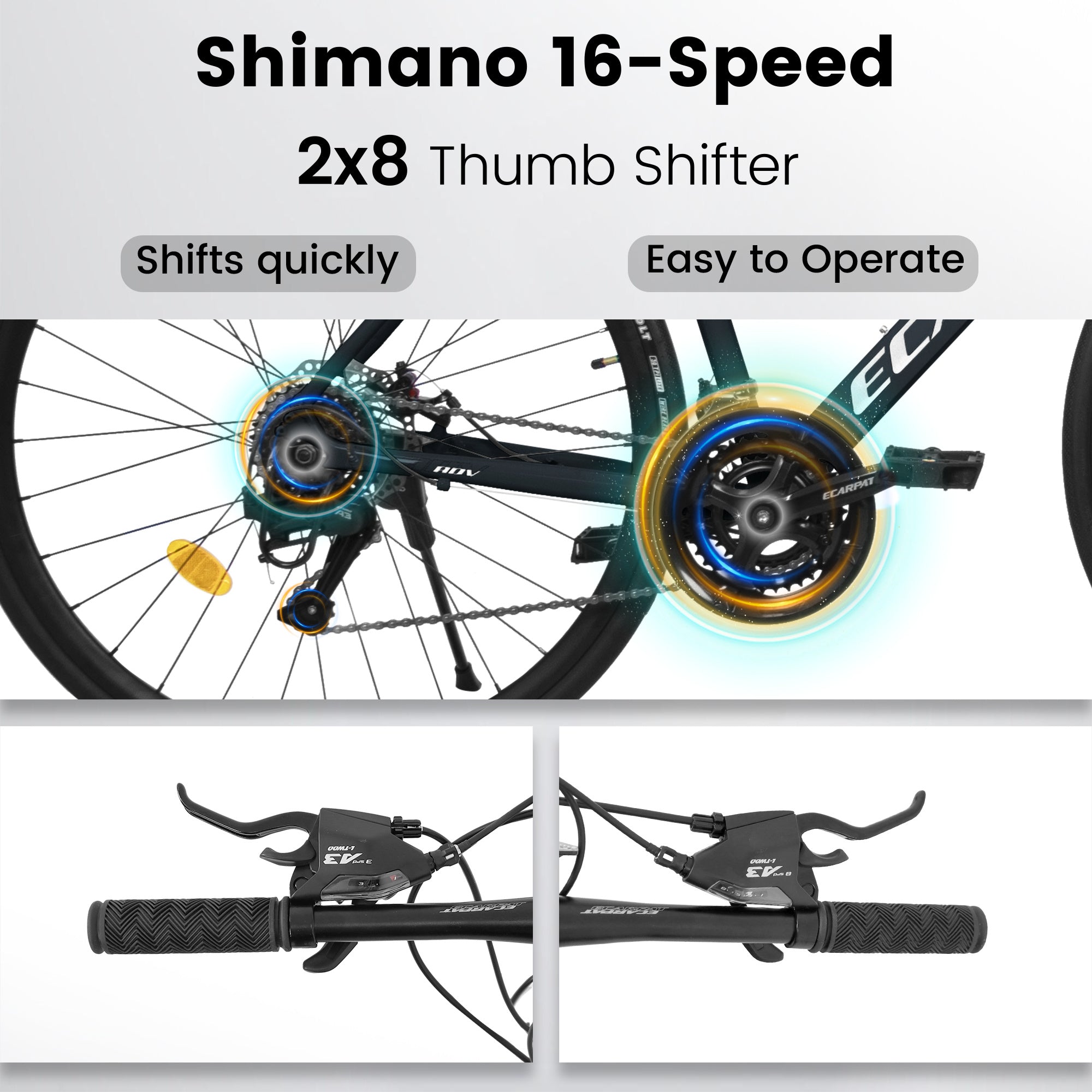 A28320 700C Aluminum Frame Shock Absorbing Front Fork Unisex road bike - VINE GLOBAL