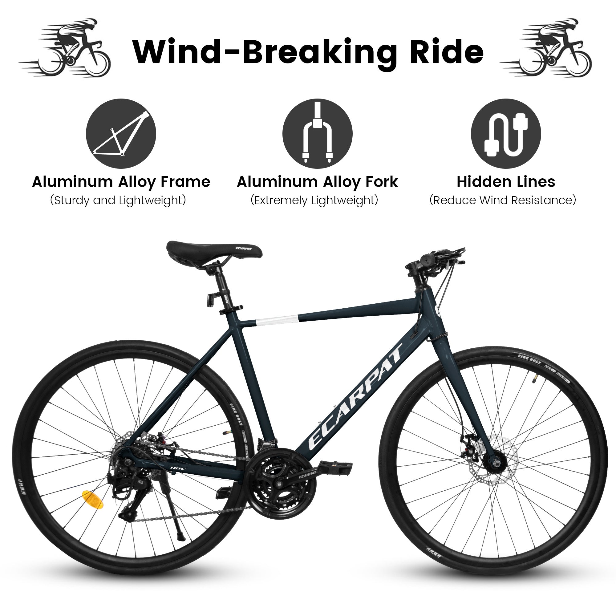 A28320 700C Aluminum Frame Shock Absorbing Front Fork Unisex road bike - VINE GLOBAL
