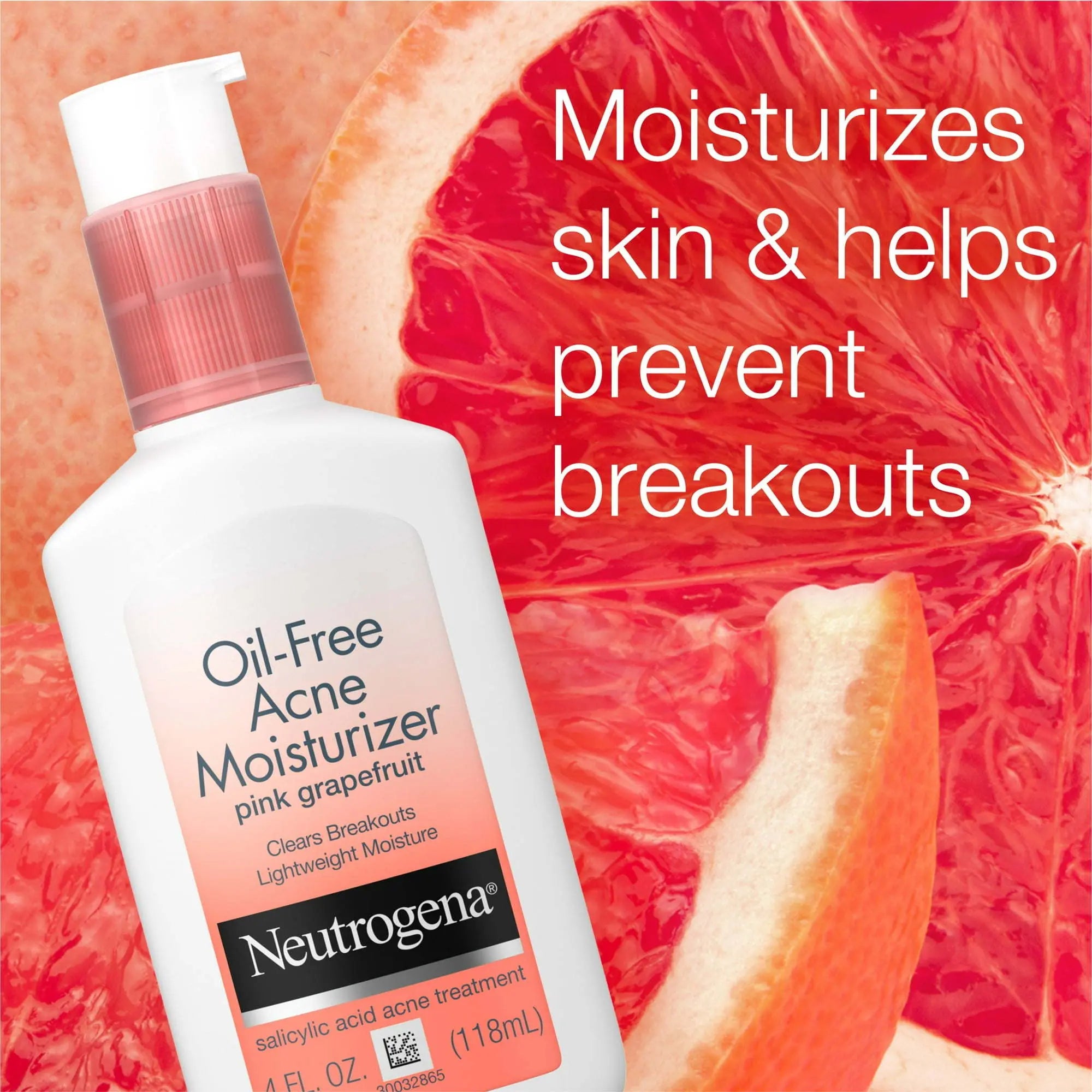 Neutrogena Oil-Free Acne Pink Grapefruit Facial Moisturizer, 4 fl oz - VINE GLOBAL