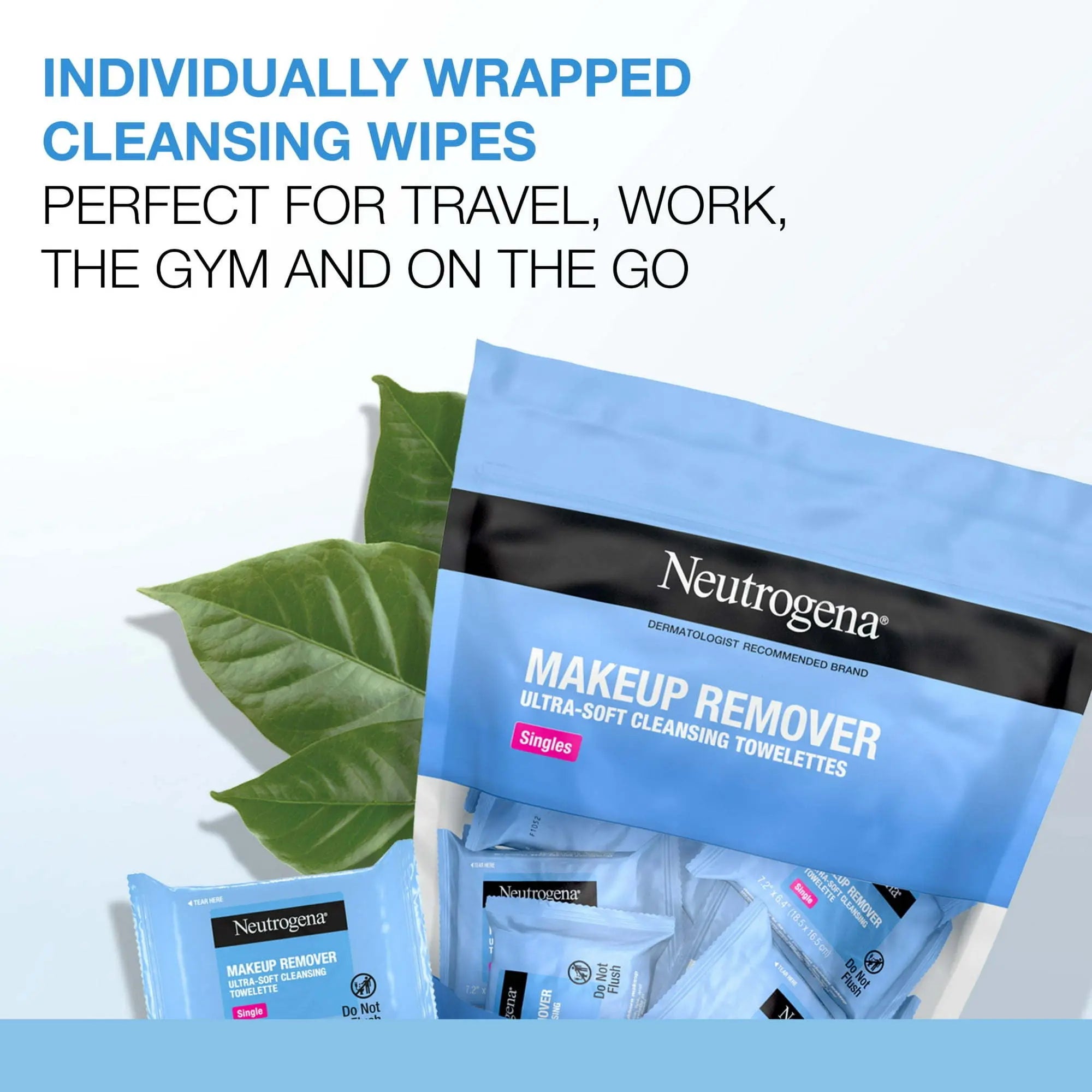 Neutrogena Cleansing Makeup Remover Wipes, Individually Wrapped, 20 Ct - VINE GLOBAL