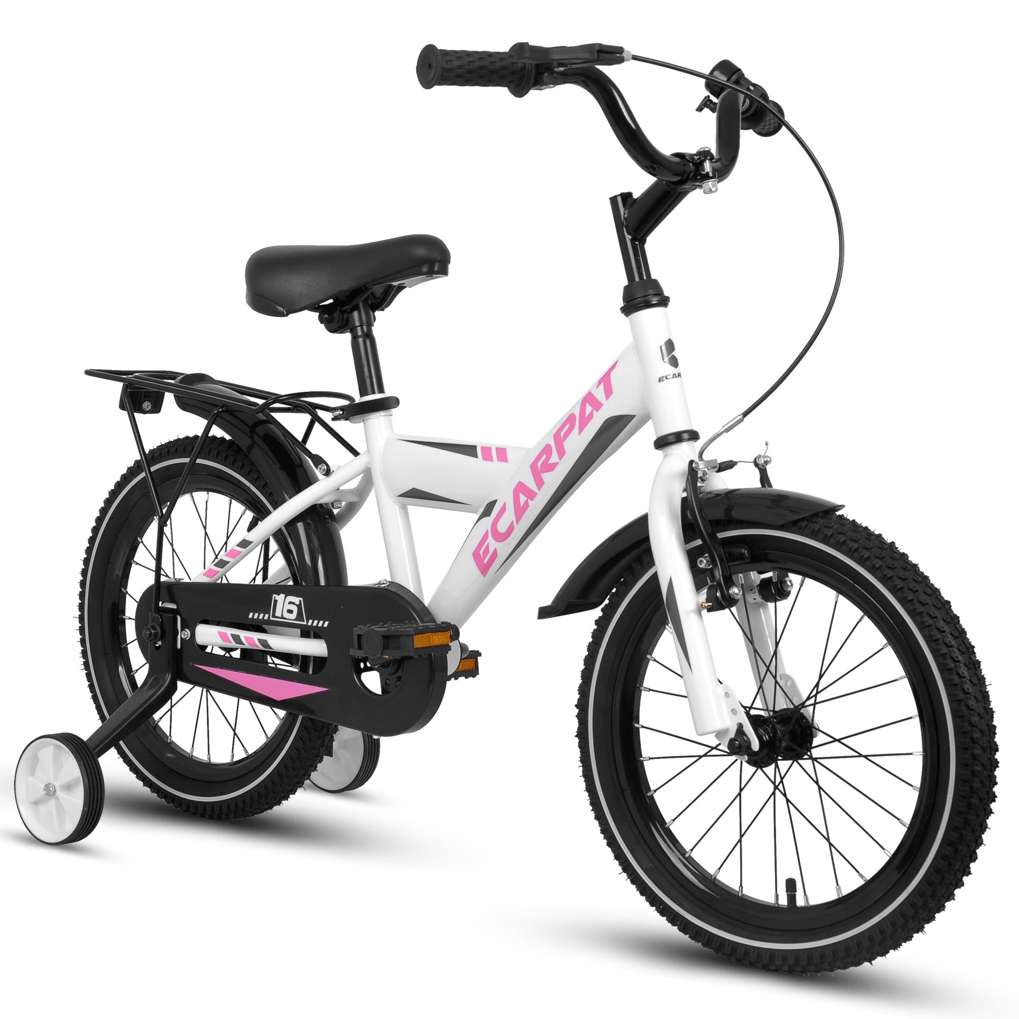 A14115 Kids Bike 14 inch for Boys & Girls with Training Wheels, Freestyle Kids' Bicycle with fender and carrier. - VINE GLOBAL