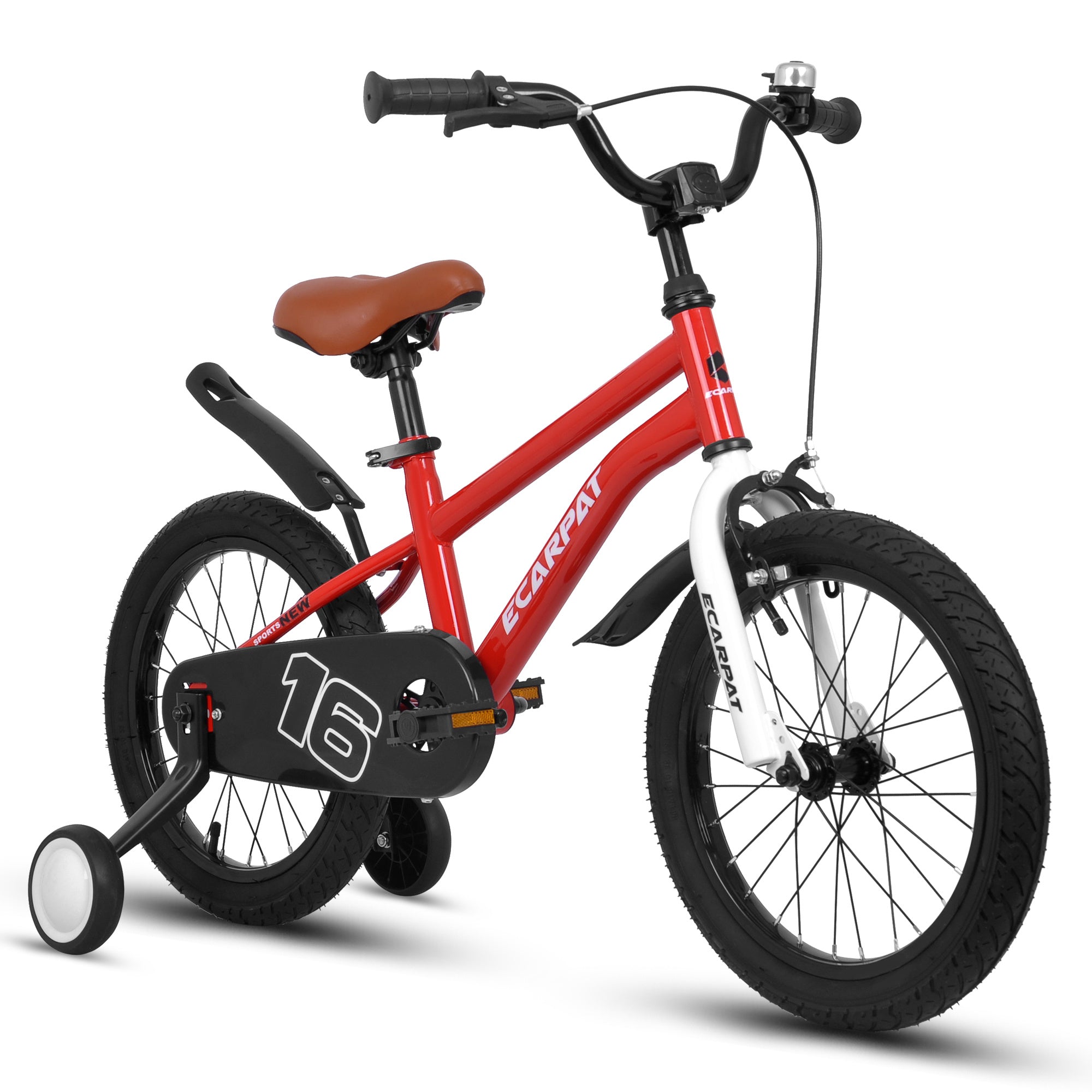 A16114 Kids Bike 16 inch for Boys & Girls with Training Wheels, Freestyle Kids' Bicycle with fender. - VINE GLOBAL