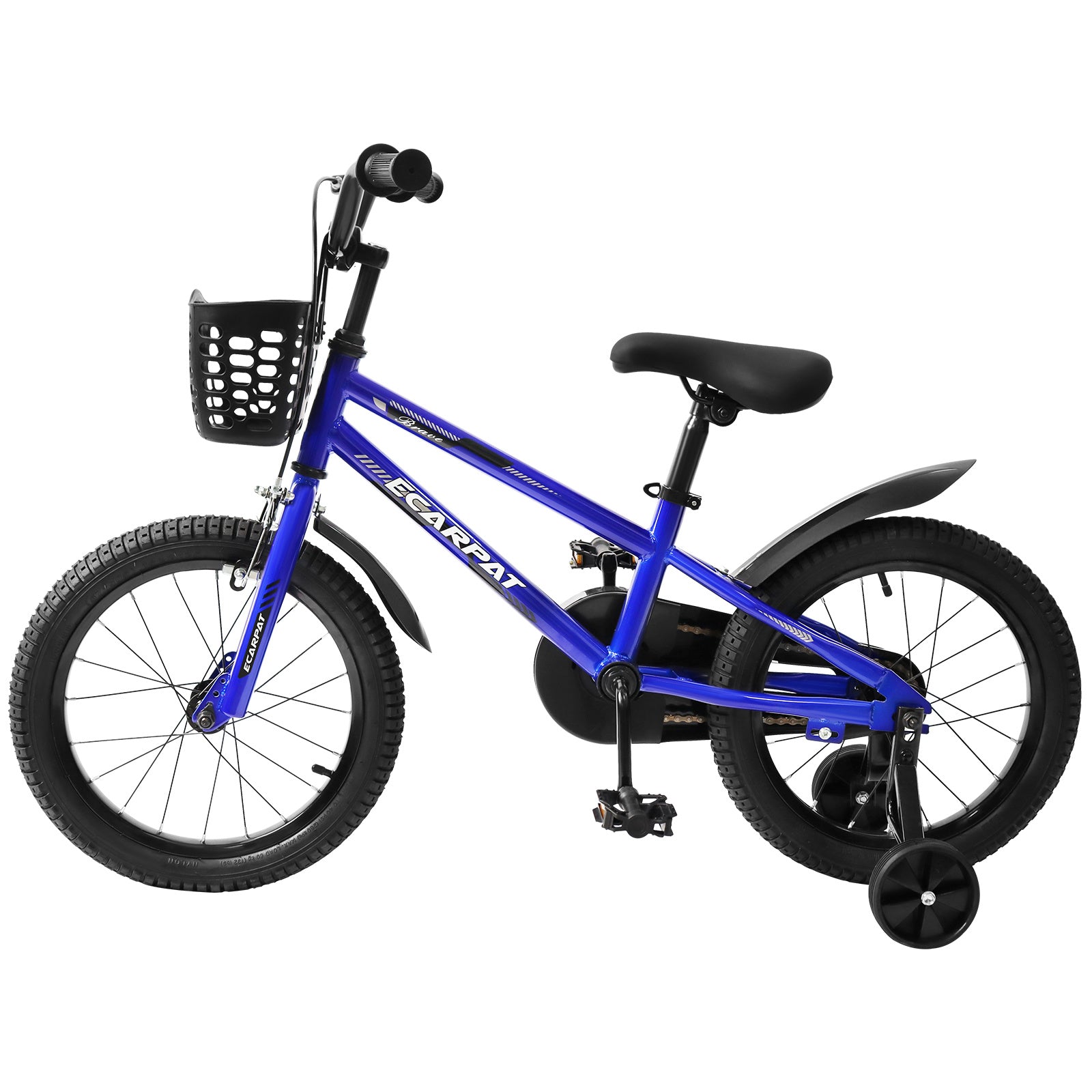 C14111A Kids Bike 14 inch for Boys & Girls with Training Wheels, Freestyle Kids' Bicycle with Bell,Basket and fender. - VINE GLOBAL