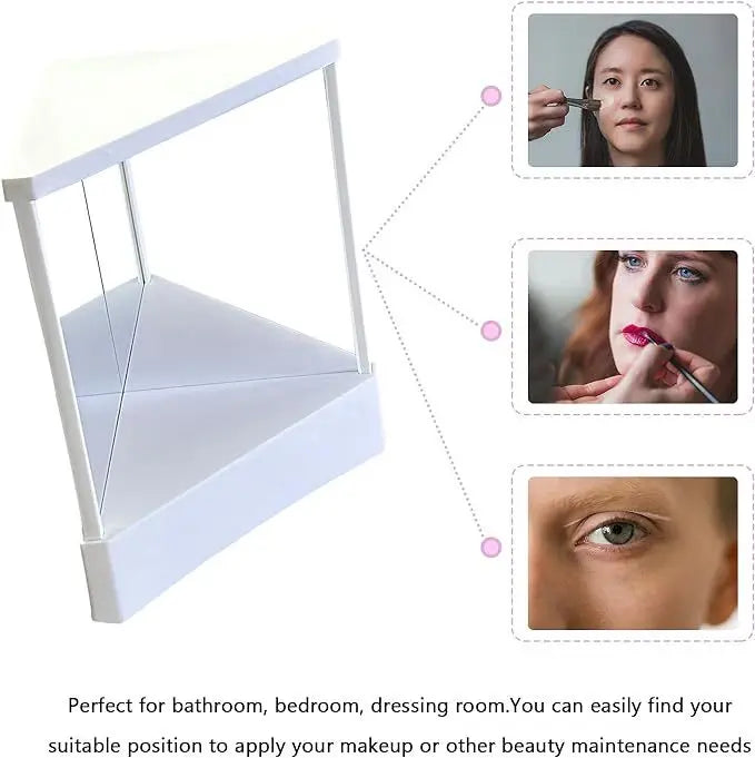 Non Reversing Mirror, Real Me Mirror, Reverse Mirror, Non-reversing Cosmetic Stand Mirror, Image Of Makeup Mirror No Mirror Restoration, Inverted Mirror For Cosmetic, Facial Correction - VINE GLOBAL