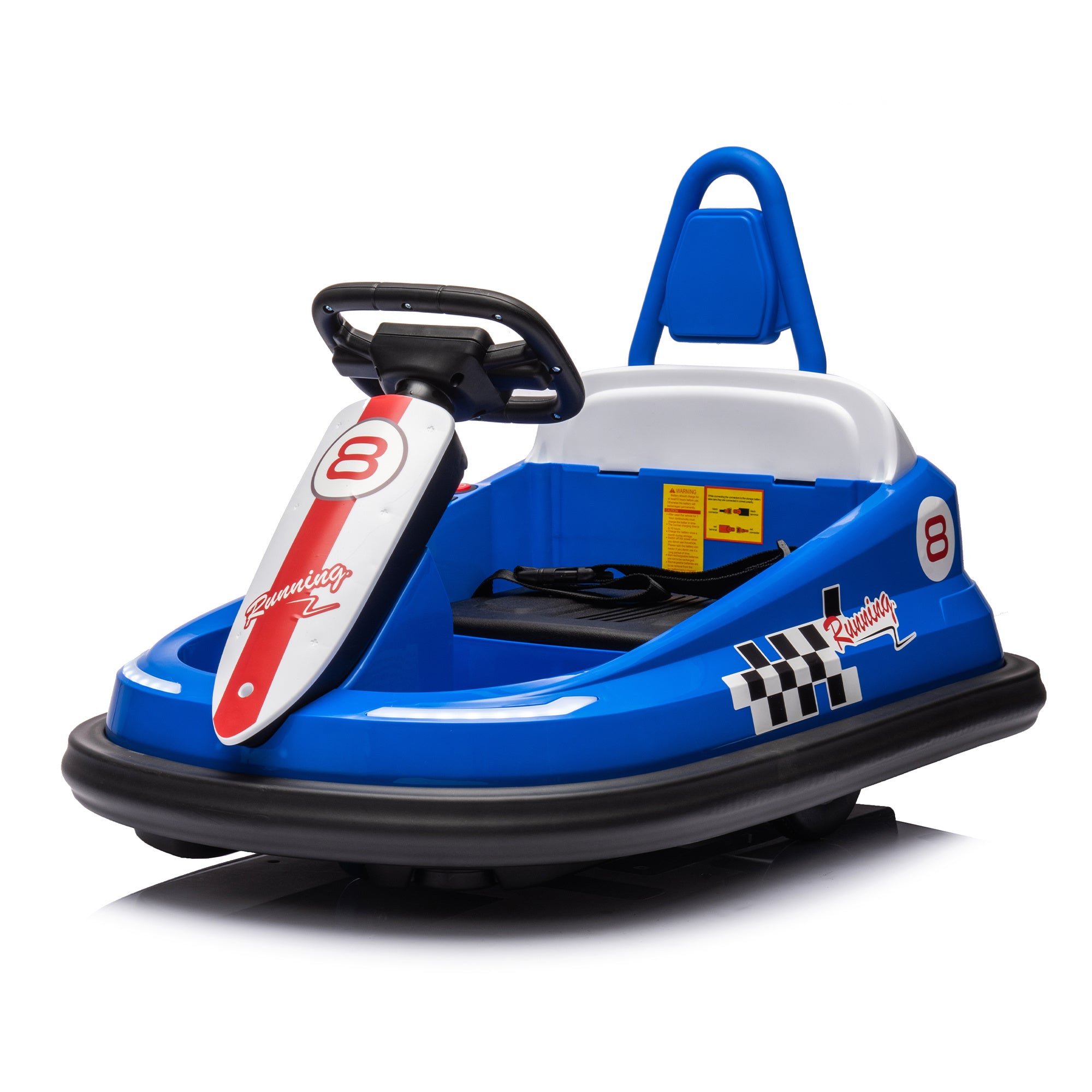 6V Kids Ride on Electric Go Kart Bumper Car W/Parents Remote Control,Three Speed Adjustable,LED Lights,Horn,Bluetooth,Player&360°Spin,Vehicle body with Anti-collision padding for 18m+. - VINE GLOBAL