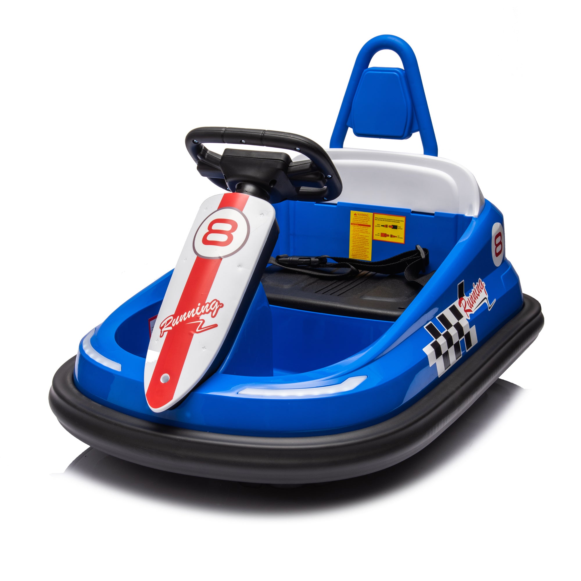 6V Kids Ride on Electric Go Kart Bumper Car W/Parents Remote Control,Three Speed Adjustable,LED Lights,Horn,Bluetooth,Player&360°Spin,Vehicle body with Anti-collision padding for 18m+. - VINE GLOBAL