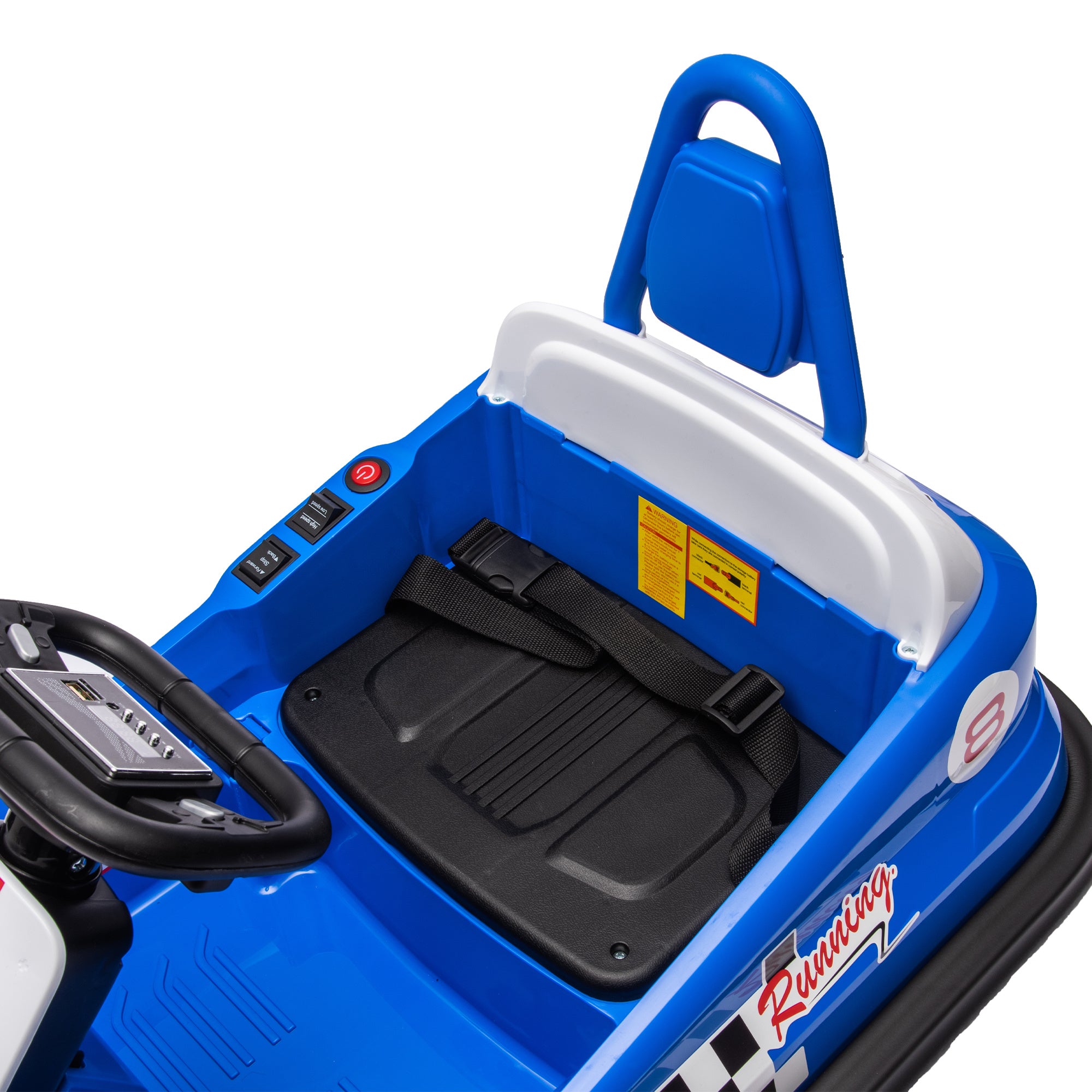 6V Kids Ride on Electric Go Kart Bumper Car W/Parents Remote Control,Three Speed Adjustable,LED Lights,Horn,Bluetooth,Player&360°Spin,Vehicle body with Anti-collision padding for 18m+. - VINE GLOBAL