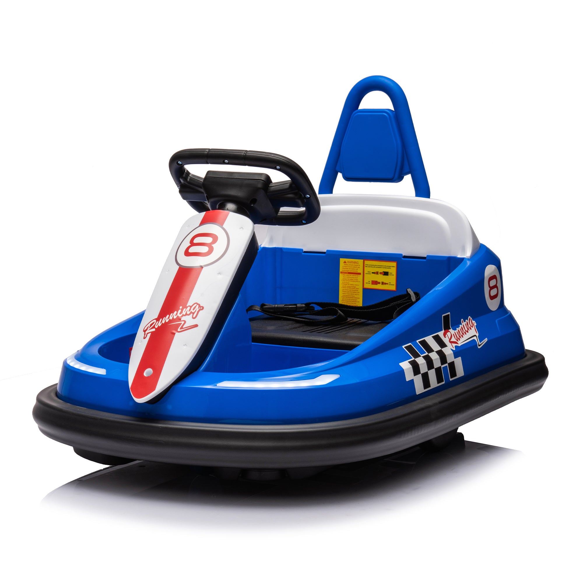 6V Kids Ride on Electric Go Kart Bumper Car W/Parents Remote Control,Three Speed Adjustable,LED Lights,Horn,Bluetooth,Player&360°Spin,Vehicle body with Anti-collision padding for 18m+. - VINE GLOBAL