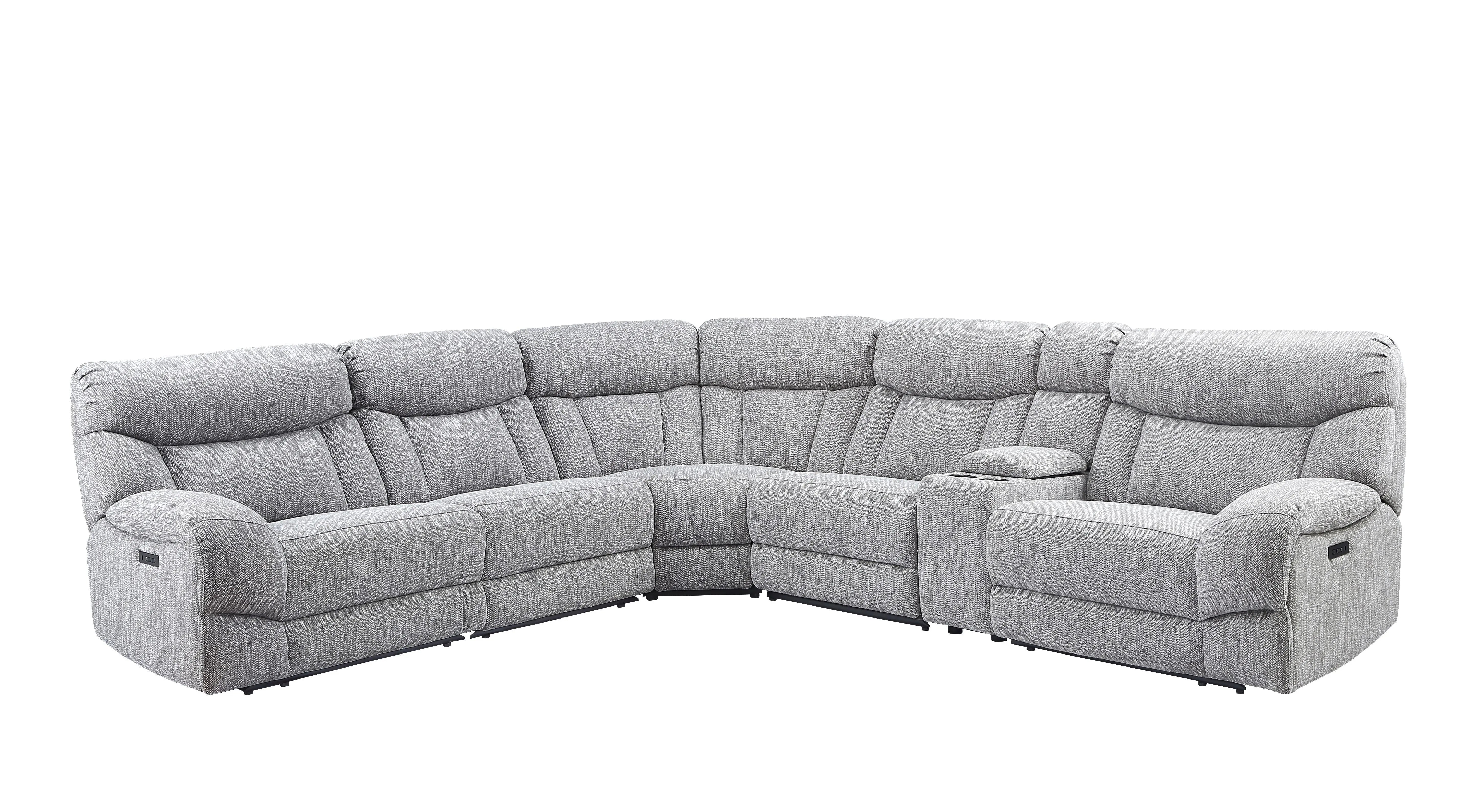 Park City - 5 Piece Sectional - Pearl Silver - VINE GLOBAL