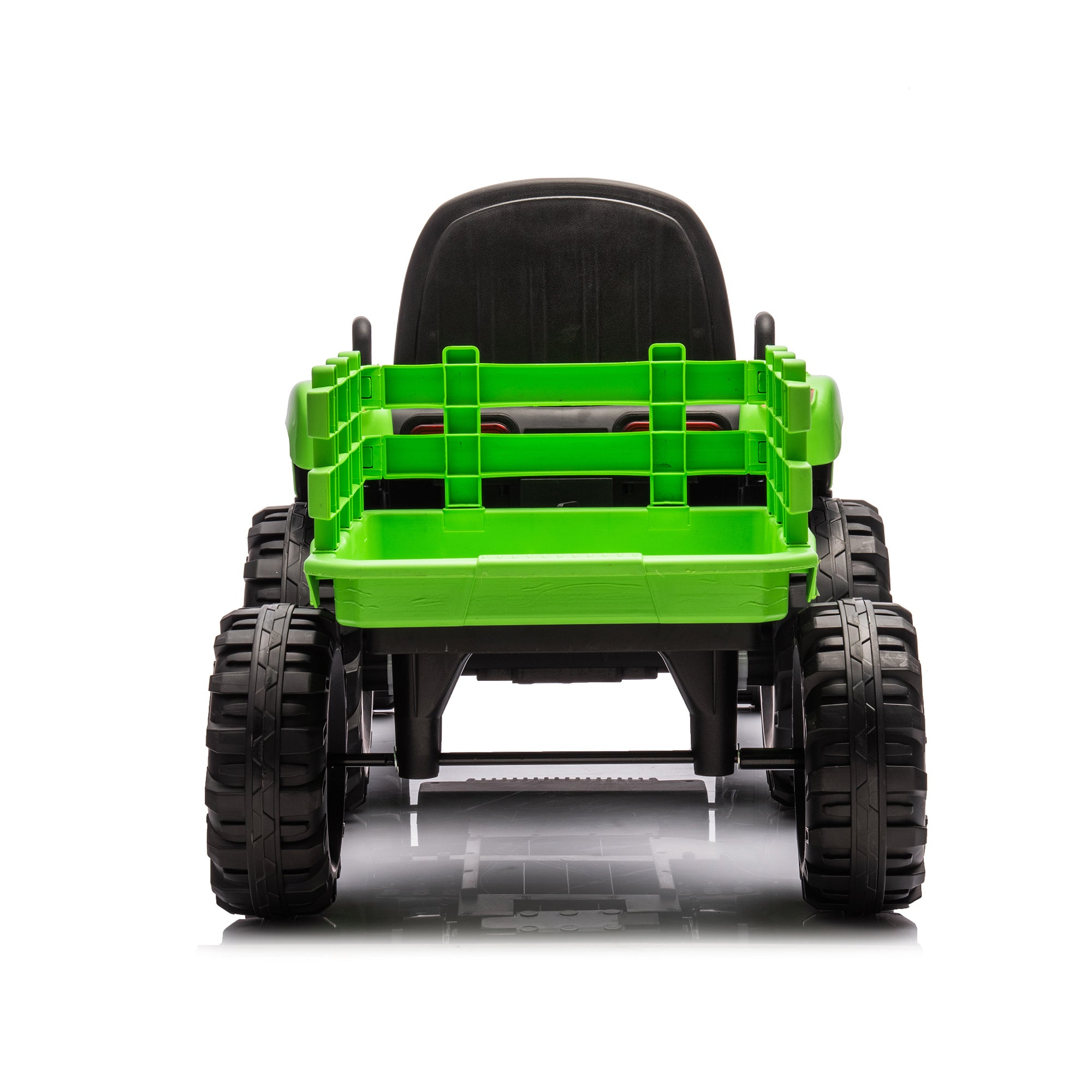 Ride on Tractor with Trailer,24V Battery Powered Electric Tractor Toy, 200w*2motor 1.86-4.97MPH/Remote Control,electric car for kids,Three speed adjustable,USB,MP3 ,Bluetooth,LED light, safety belt. - VINE GLOBAL