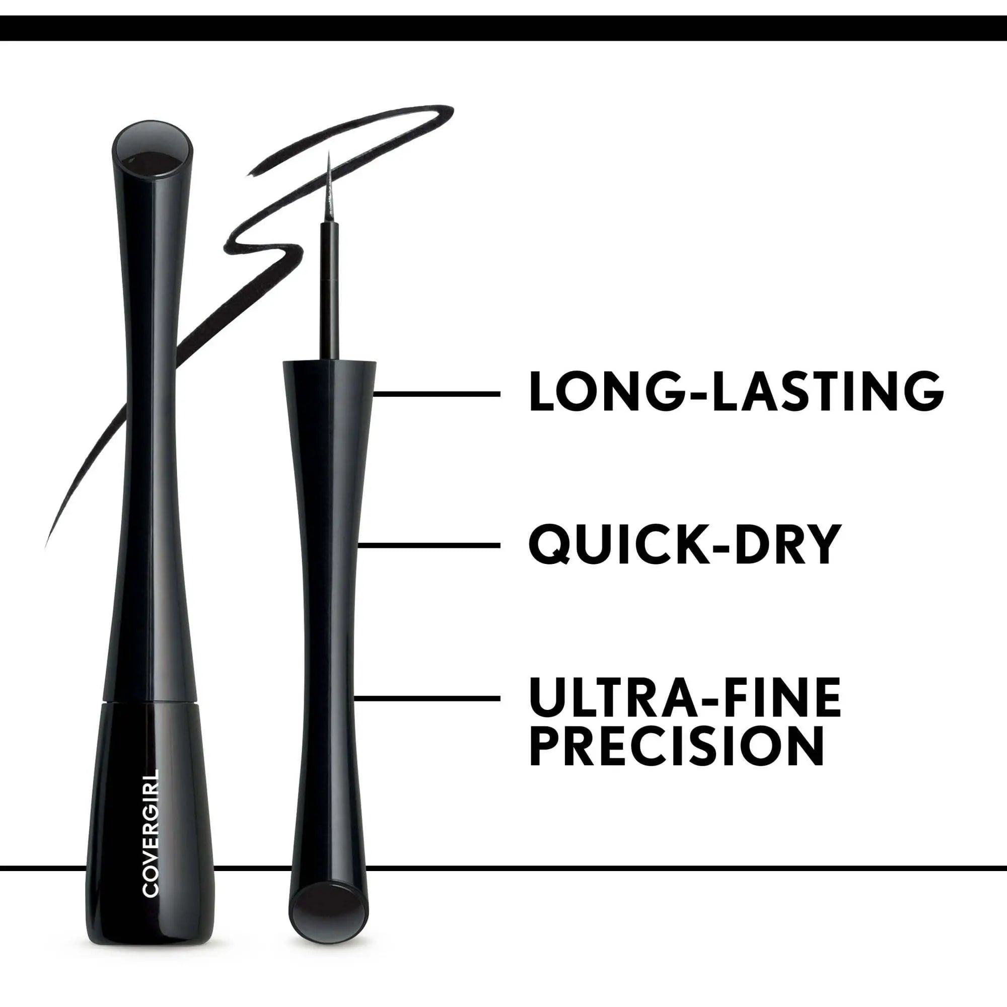COVERGIRL Get In Line Liquid Eyeliner, 320 Major Matte Black, 0.08 oz - VINE GLOBAL