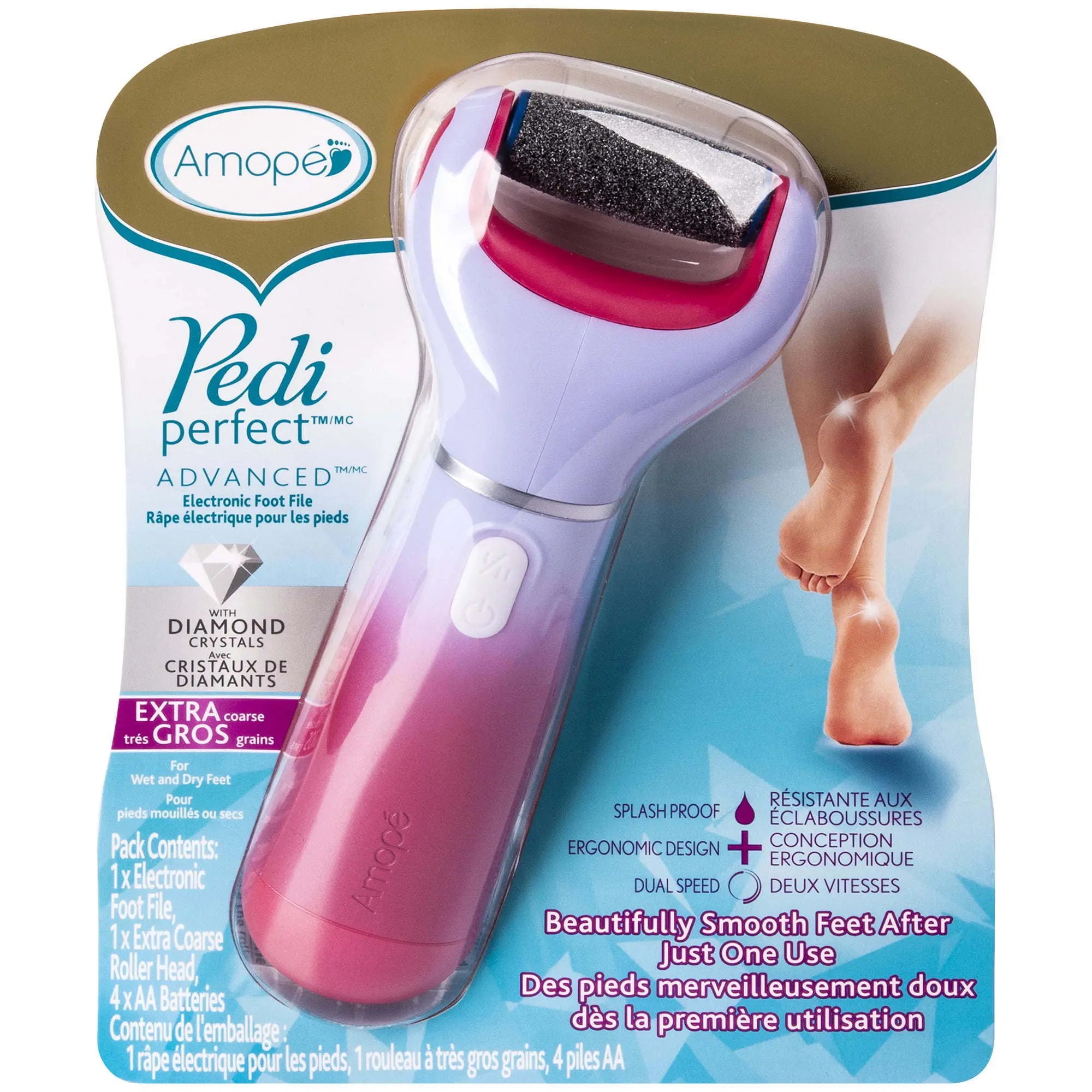 Amope Pedi Perfect Advanced Electronic Foot File for Removing Hard and Dead Skin, 1 Ct - VINE GLOBAL