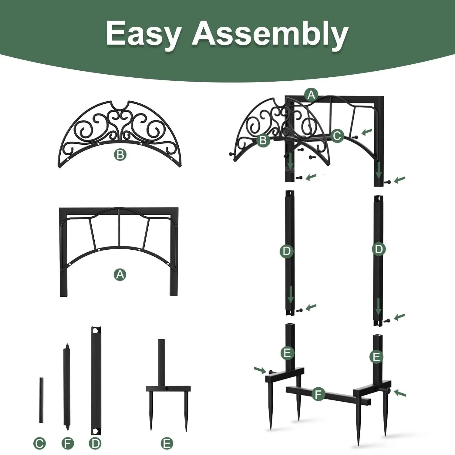 Garden Hose Holder for Outside, Upgraded Freestanding Water Hose Holder with 4 Spikes, Heavy Duty Rust-Resistant Metal Garden Hose Storage Stand for Outside, Black - VINE GLOBAL