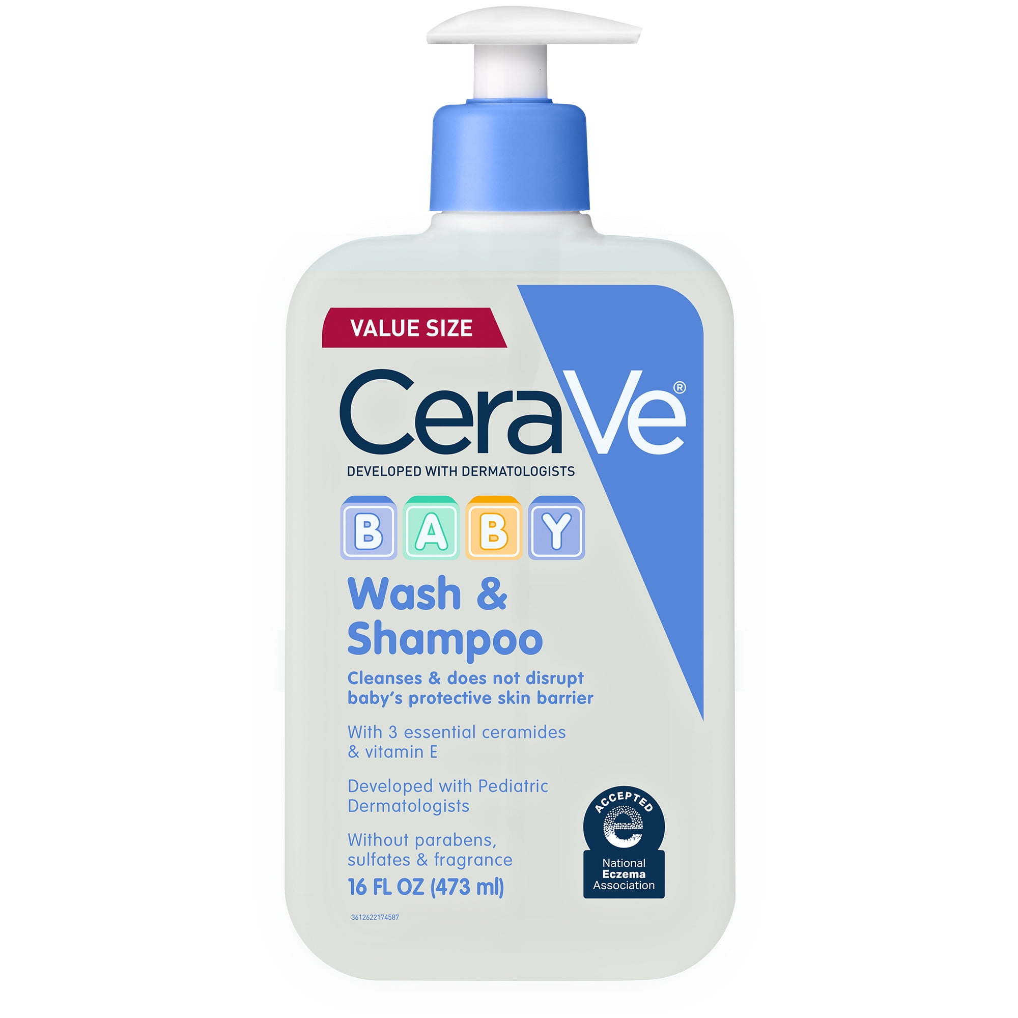 CeraVe Baby Body Wash & Baby Shampoo, Gentle Tear-Free Cleanser for Sensitive Skin & Hair, 16 fl oz - VINE GLOBAL