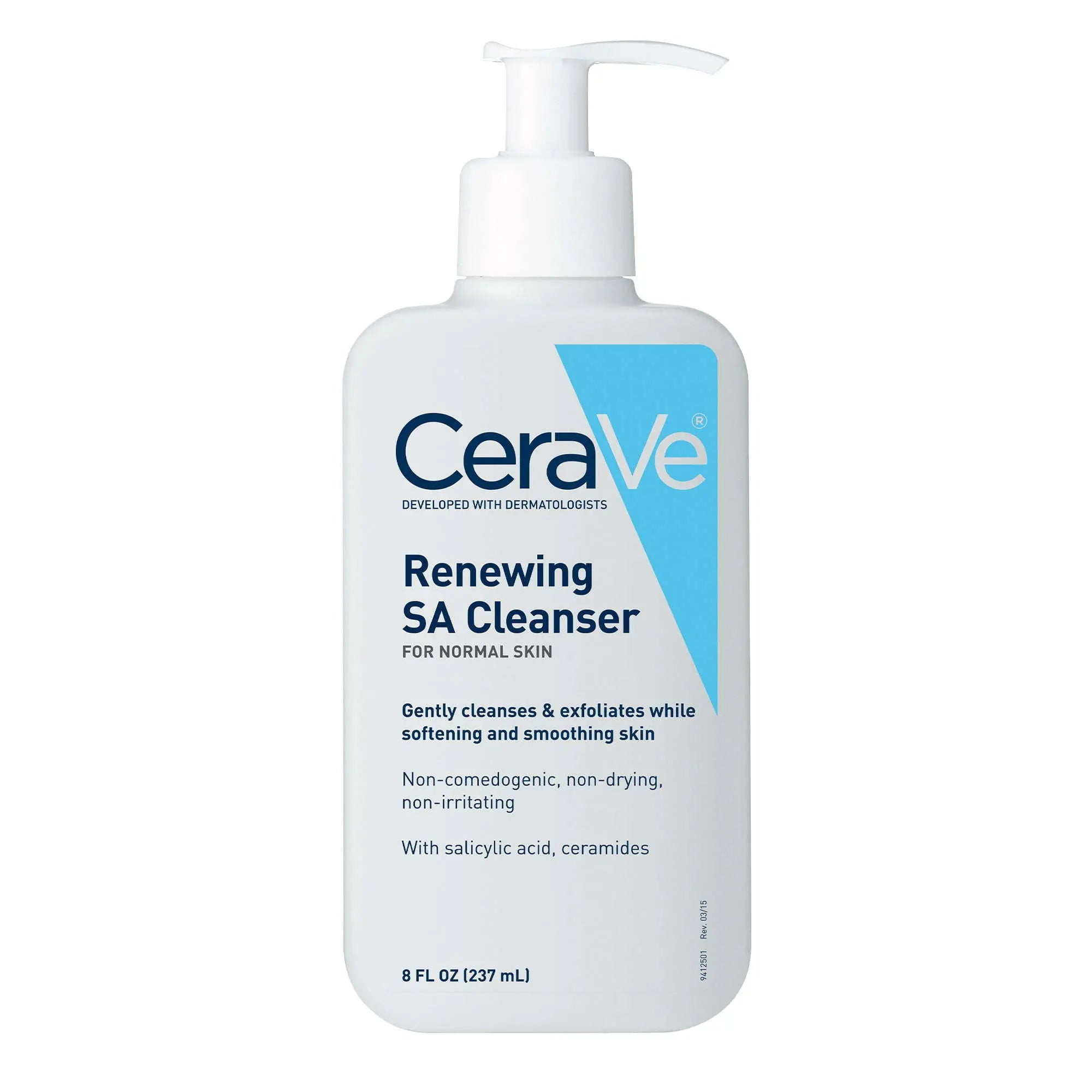 CeraVe Renewing SA Cleanser, Salicylic Acid Foaming Gel Face Wash For Smooth Skin, 8 fl oz - VINE GLOBAL