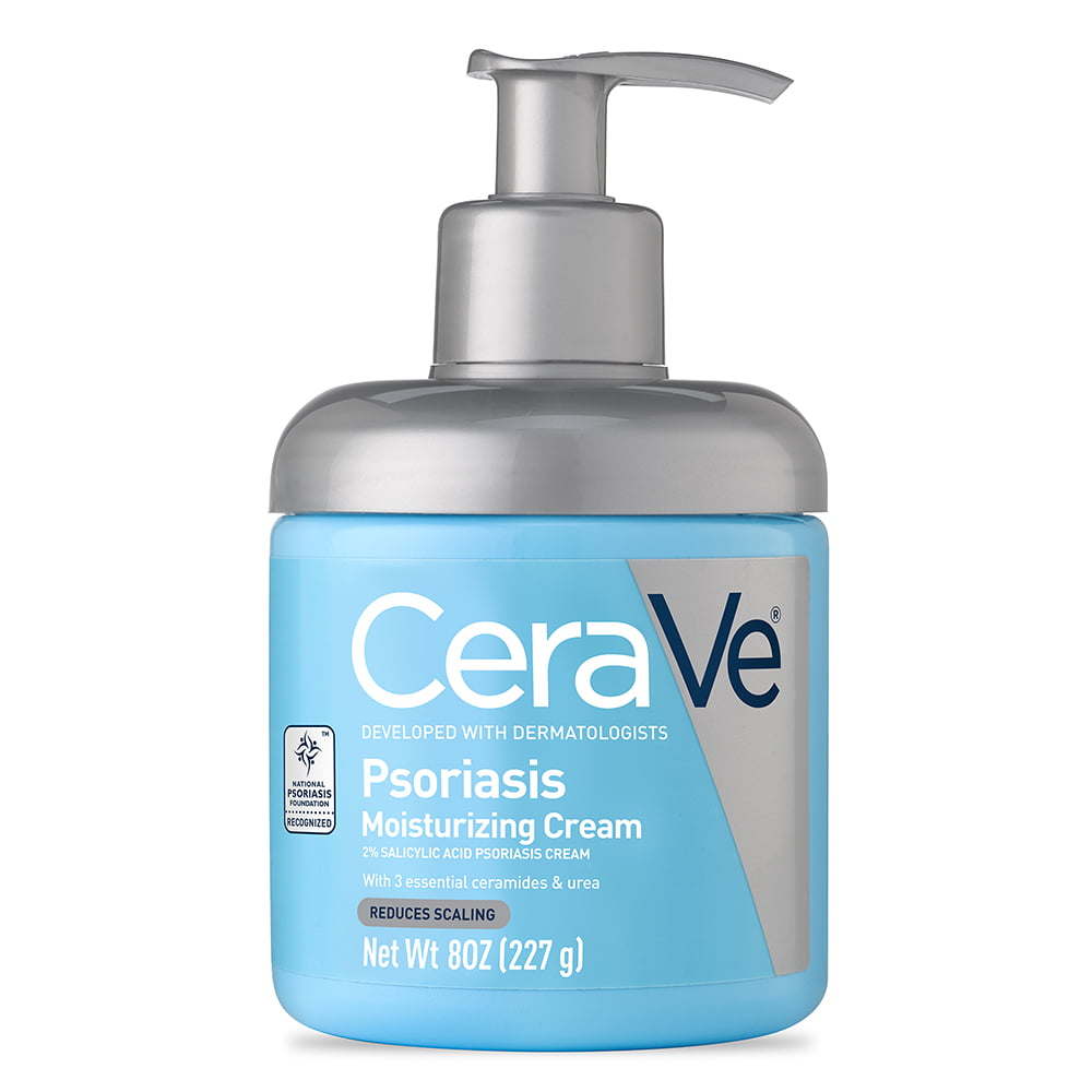 CeraVe Psoriasis Moisturizing Cream & Body Lotion with Salicylic Acid & Urea for Psoriatic & Dry Skin, 8 oz - VINE GLOBAL