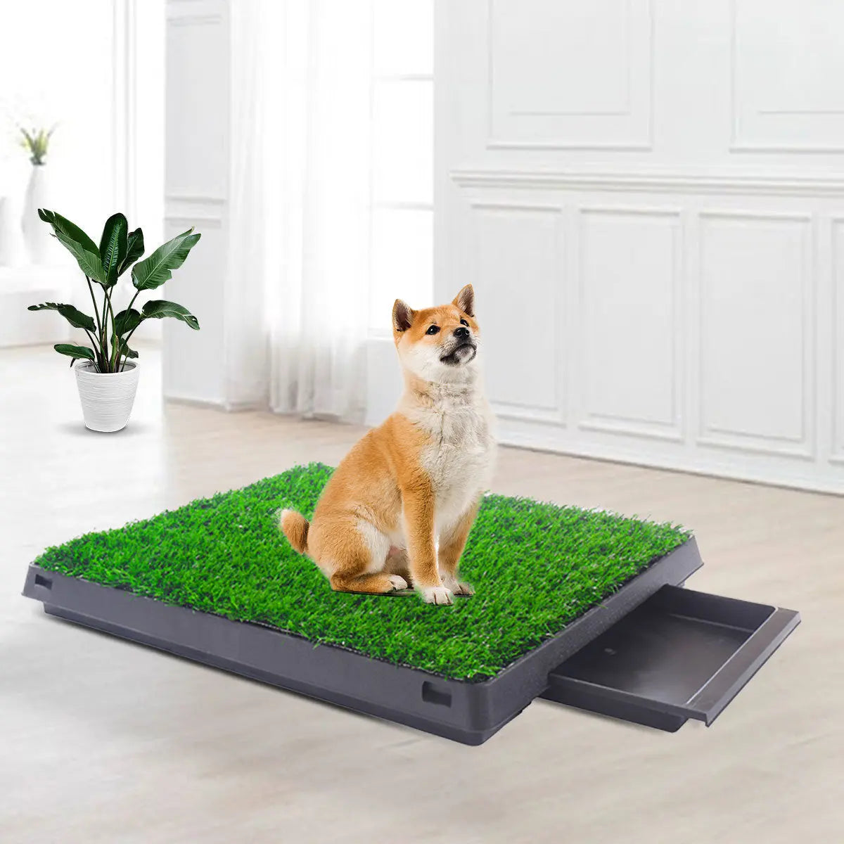 Pet toilet dog potty artificial turf environmental protection with drawer - VINE GLOBAL