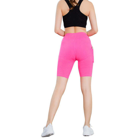 All Seasons Yoga Shorts Stretchable With Phone Pocket - VINE GLOBAL