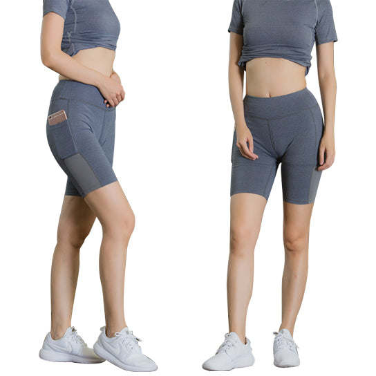 All Seasons Yoga Shorts Stretchable With Phone Pocket - VINE GLOBAL