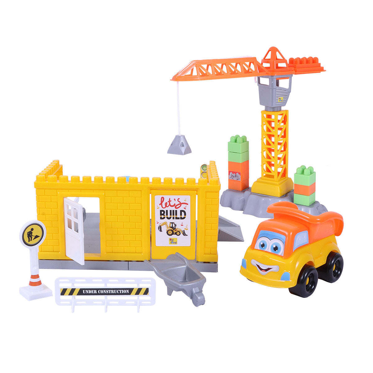 Ogi Mogi Toys Construction Blocks & Crane 44 Pieces - VINE GLOBAL