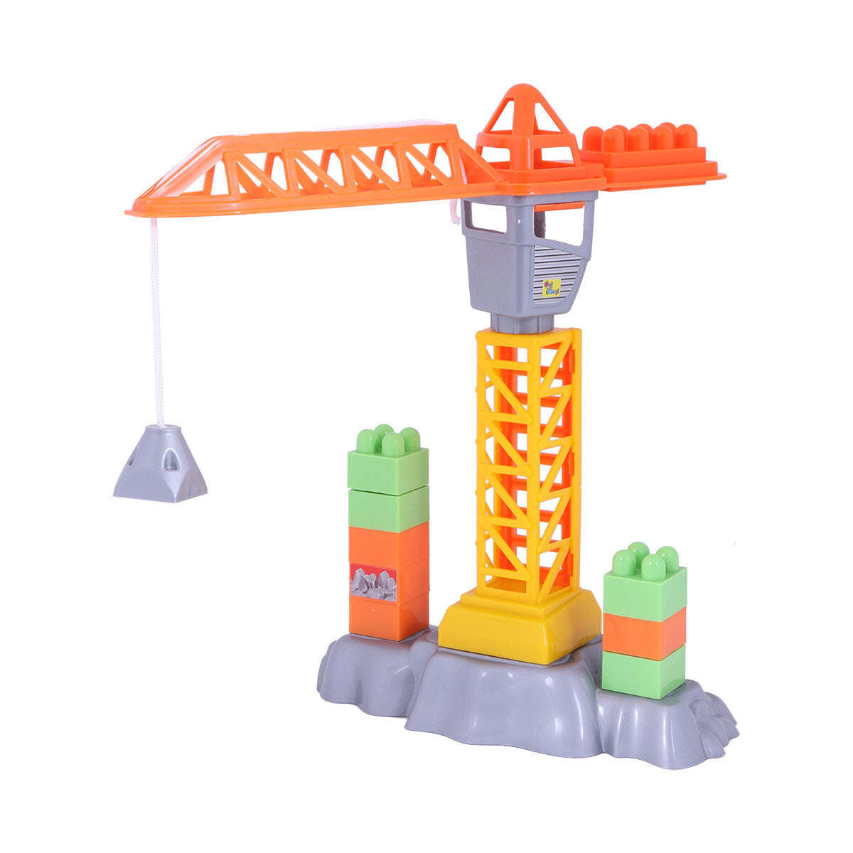 Ogi Mogi Toys Construction Blocks & Crane 44 Pieces - VINE GLOBAL