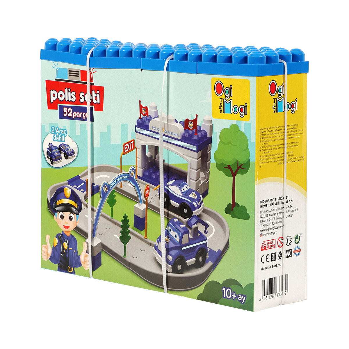 Ogi Mogi Toys Police Car Set (52 Pieces) - VINE GLOBAL