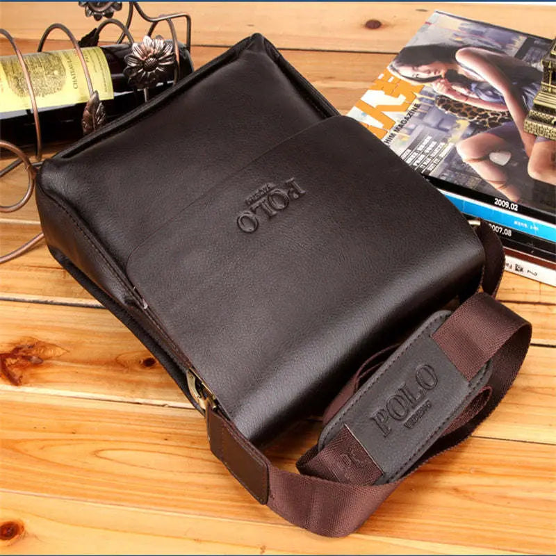 Luxury Vintage Man Bag Waterproof PU Leather Business Style Men's - VINE GLOBAL