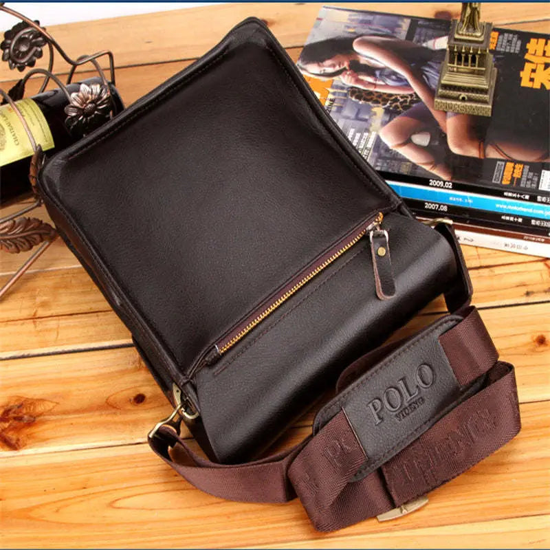 Luxury Vintage Man Bag Waterproof PU Leather Business Style Men's - VINE GLOBAL