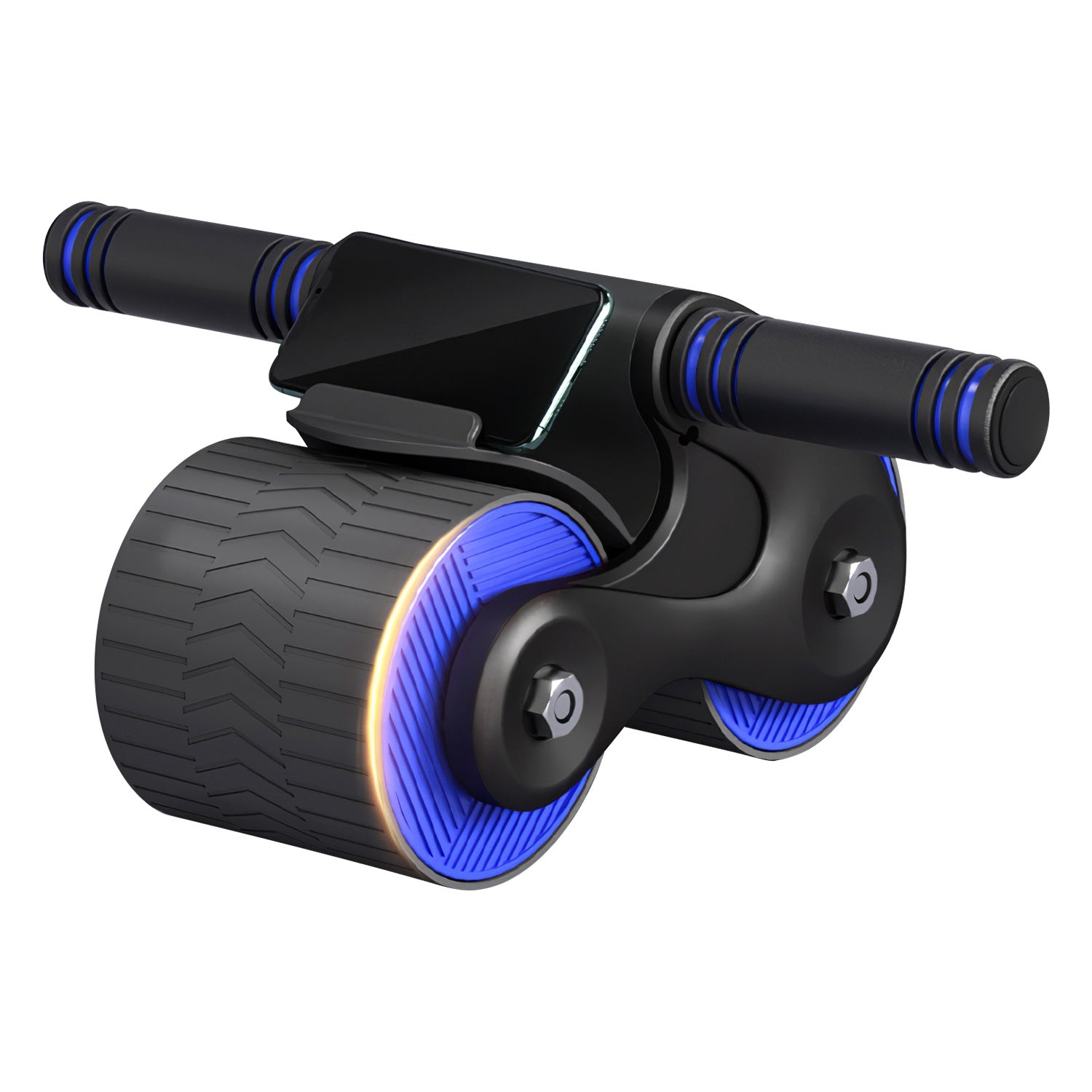Automatic Rebound Abdominal Wheel Anti-slip AB Roller Wheel with Kneel Pad Phone Holder Home Gym Abdominal Exerciser for Men Women - VINE GLOBAL