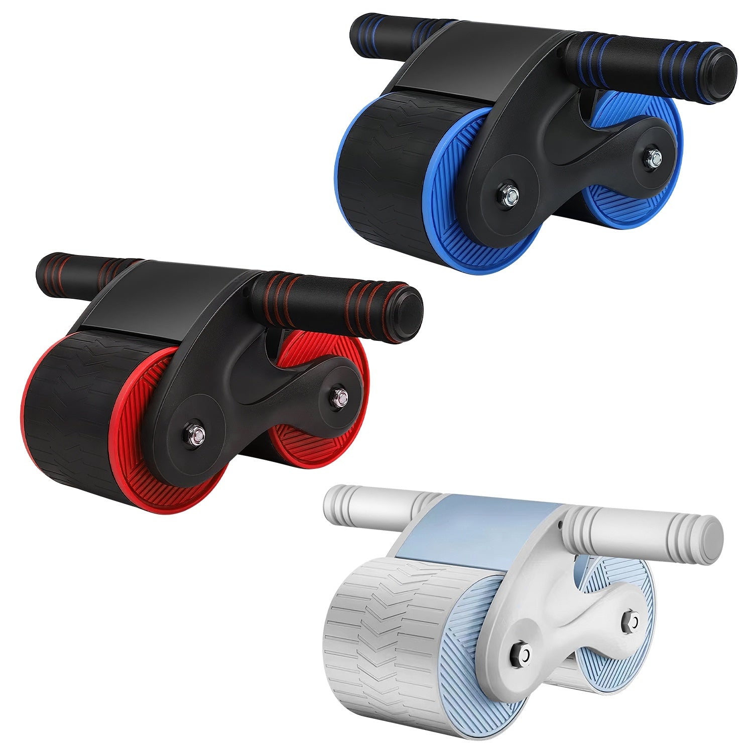 Automatic Rebound Abdominal Wheel Anti-slip AB Roller Wheel with Kneel Pad Phone Holder Home Gym Abdominal Exerciser for Men Women - VINE GLOBAL