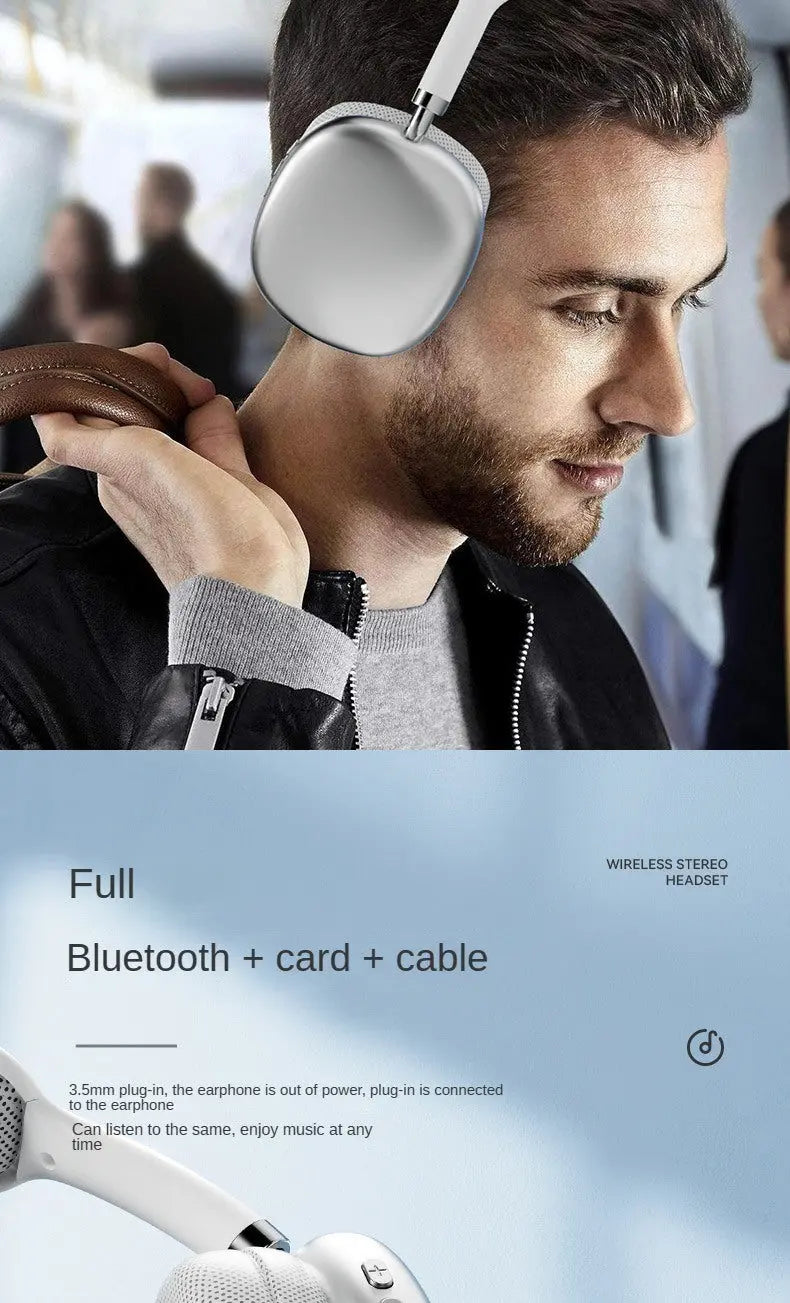 New  P9 Pro  Max Wireless Bluetooth Headphones HiFi Stereo Noise Cancelling Waterproof Mic Pods Over Ear Sports - VINE GLOBAL