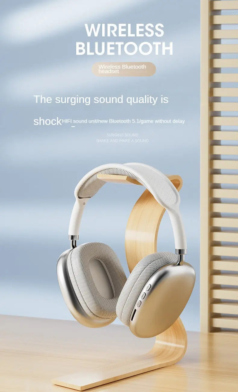 New  P9 Pro  Max Wireless Bluetooth Headphones HiFi Stereo Noise Cancelling Waterproof Mic Pods Over Ear Sports - VINE GLOBAL